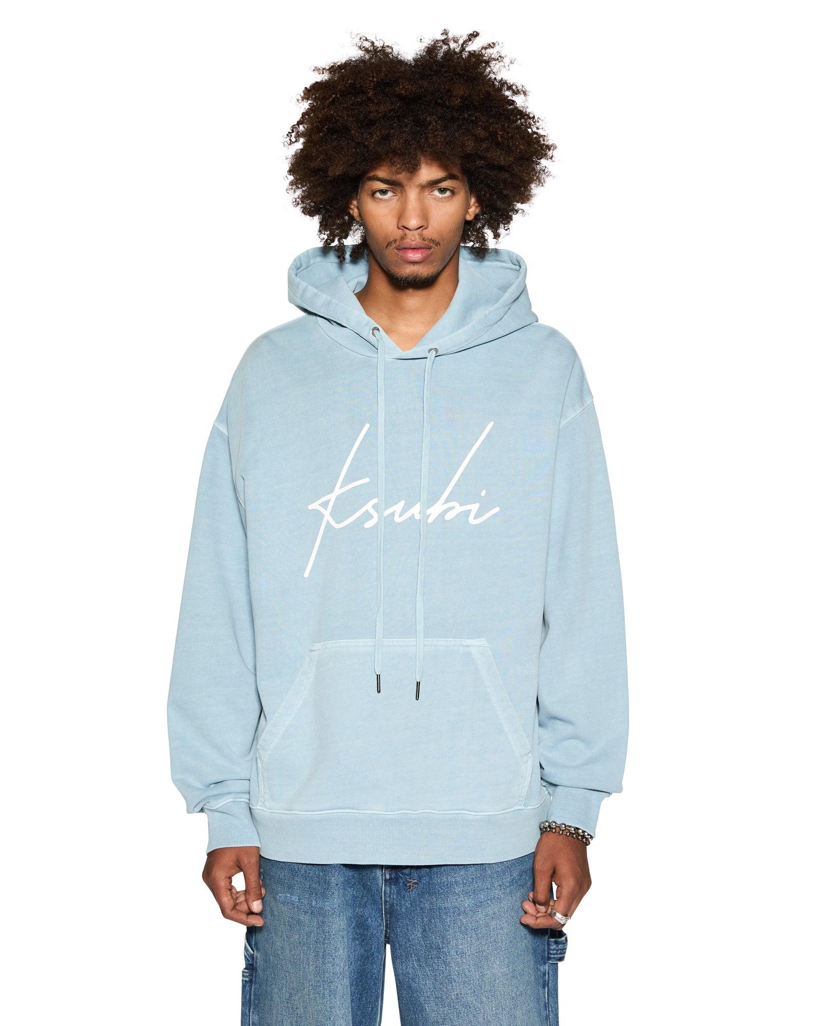 SKRIPT BIGGIE HOODIE ICE BLUE Male Product Image