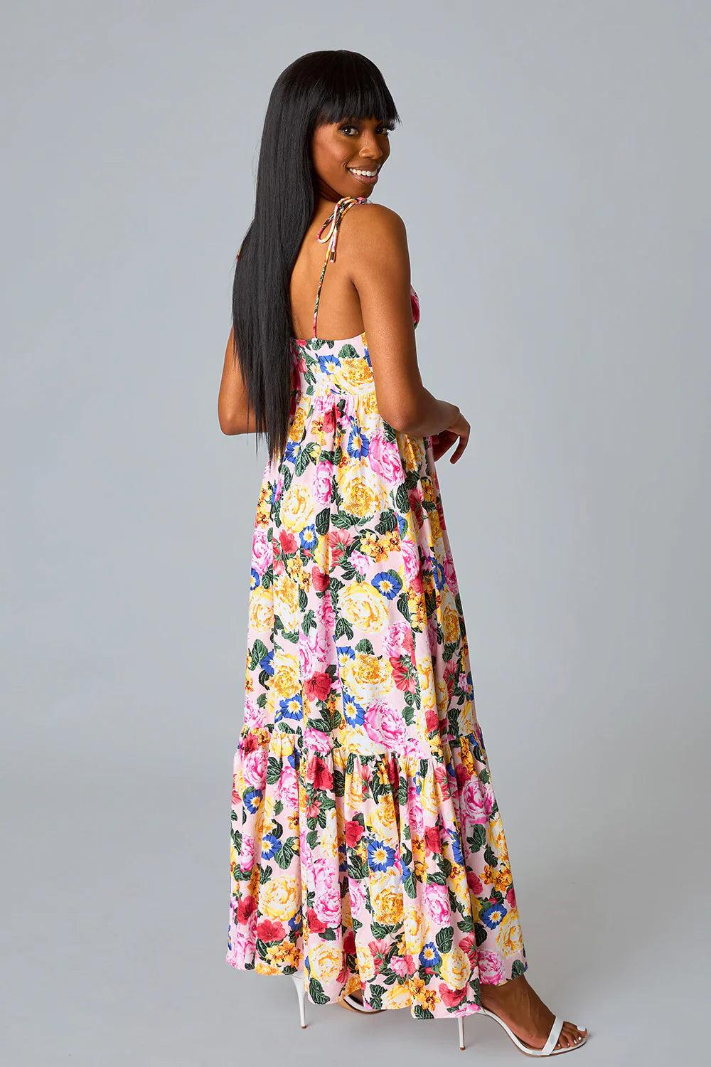 Soleil Monet Tie Shoulder Maxi Dress Product Image