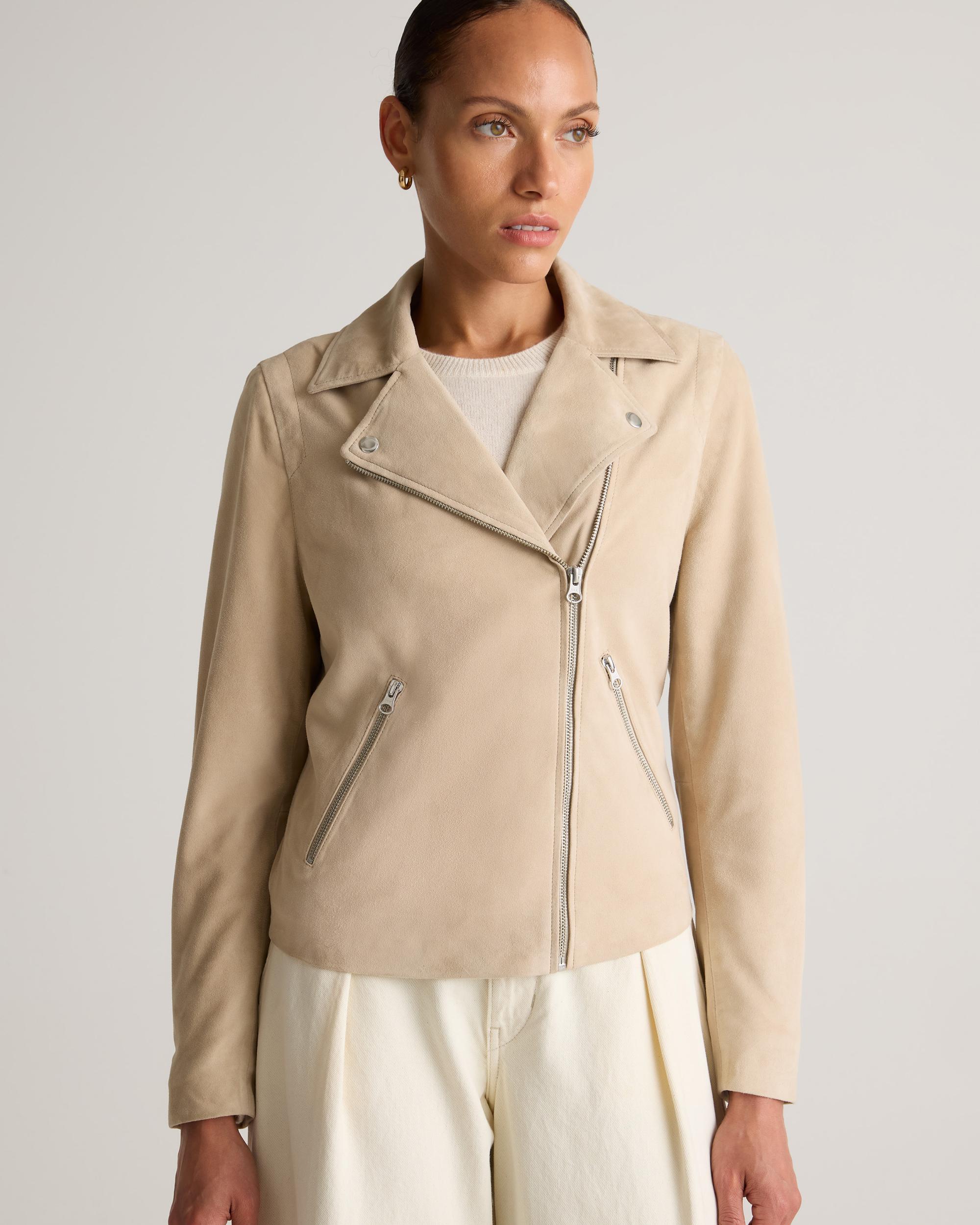 Quince | Women's 100% Suede Biker Jacket Size XS, Leather Product Image