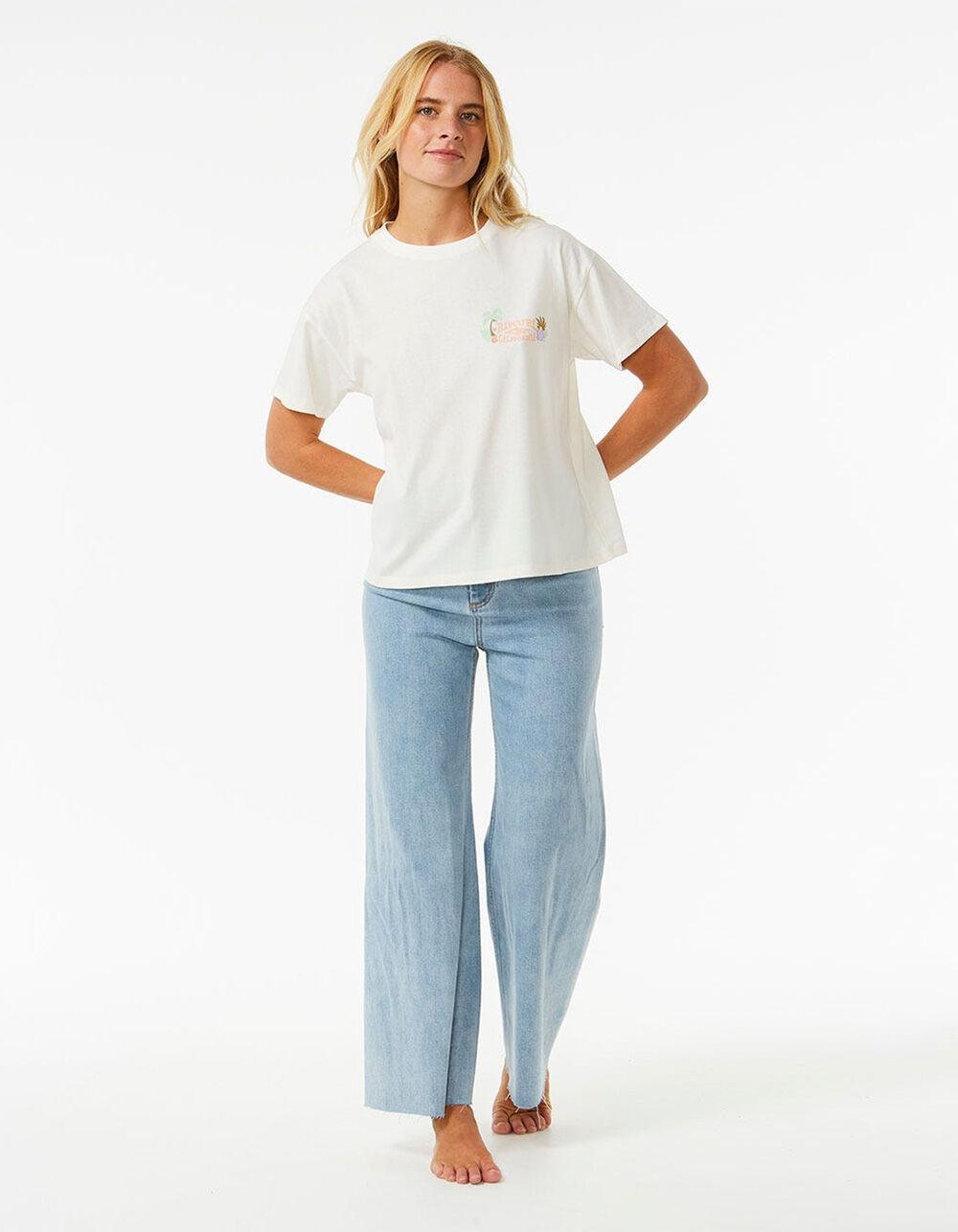 RIP CURL Tiki Tropics Womens Relaxed Tee - BONE Product Image