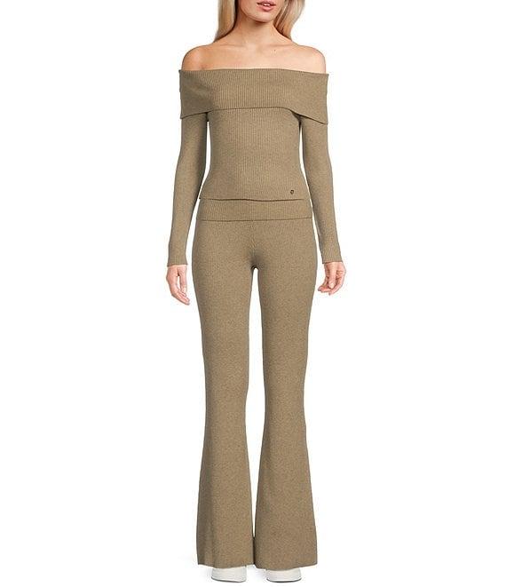 Guess Nina Off-The-Shoulder Long Sleeve Coordinating Sweater Product Image