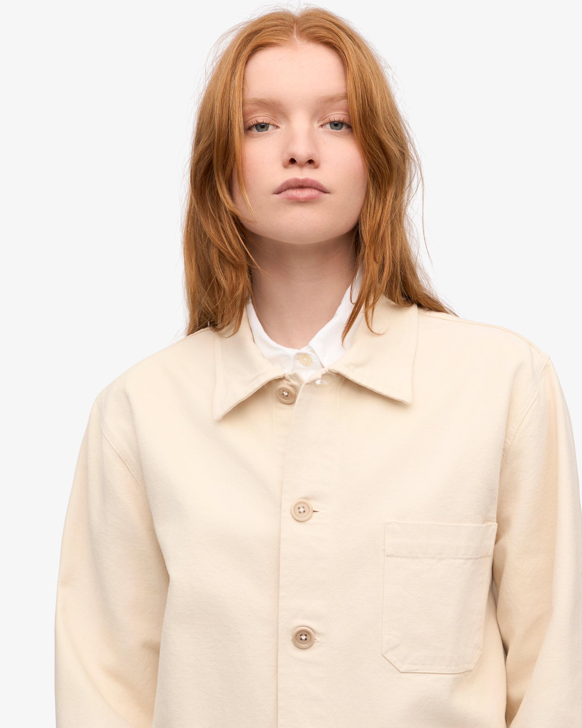 Organic Workwear Jacket - Ivory White Product Image