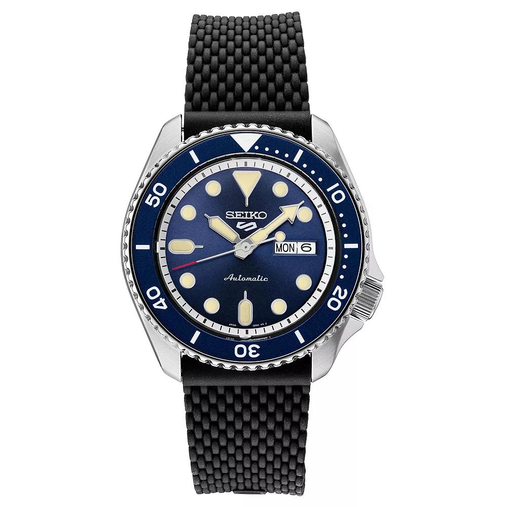 Seiko Men's Black Silicone Strap Automatic Watch - SRPD93,  Product Image