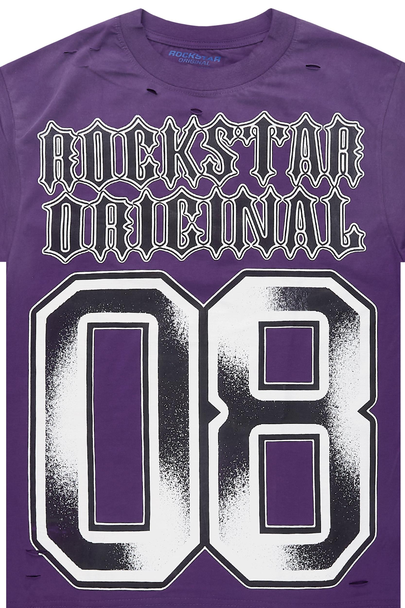 Alim Purple Oversized Graphic T-Shirt Male Product Image