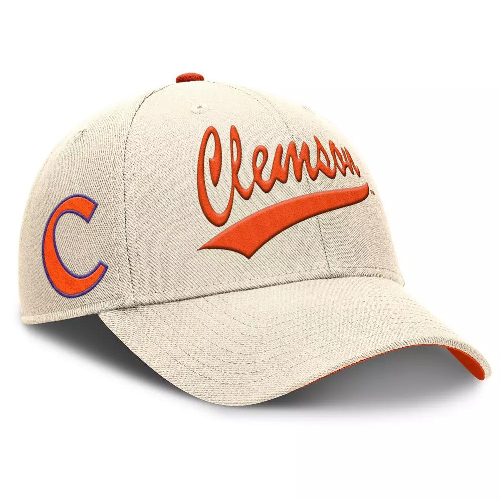 Men's Nike Natural Clemson Tigers Primetime Rise Adjustable Hat, Beige Product Image