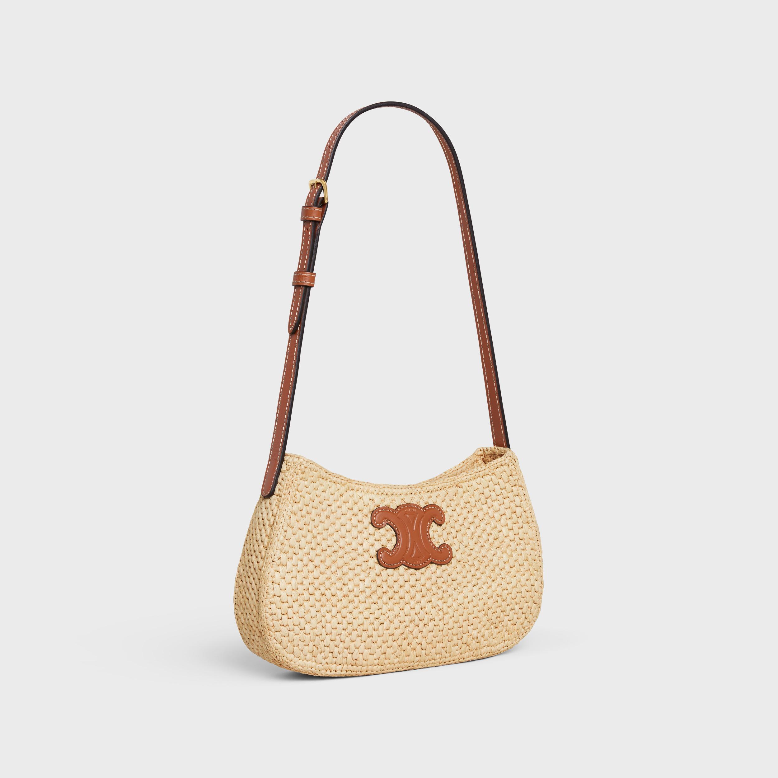 MEDIUM TILLY BAG IN RAFFIA AND CALFSKIN Product Image