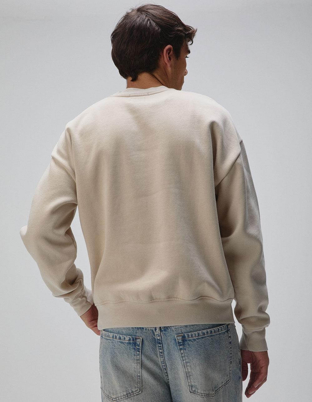 RSQ Mens Washed Oversized Crewneck Sweatshirt - BLACK Product Image