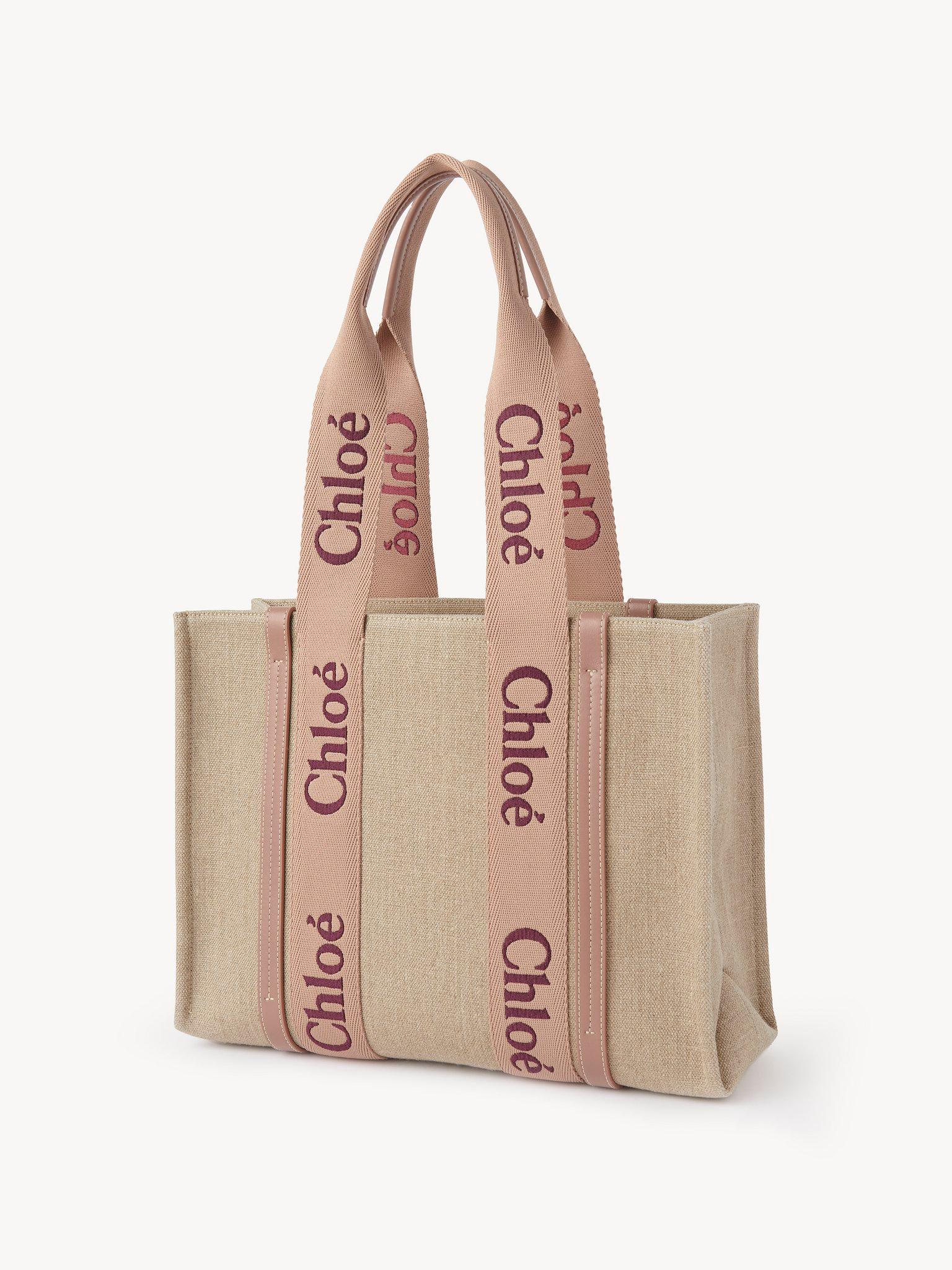 Woody tote bag in linen Product Image