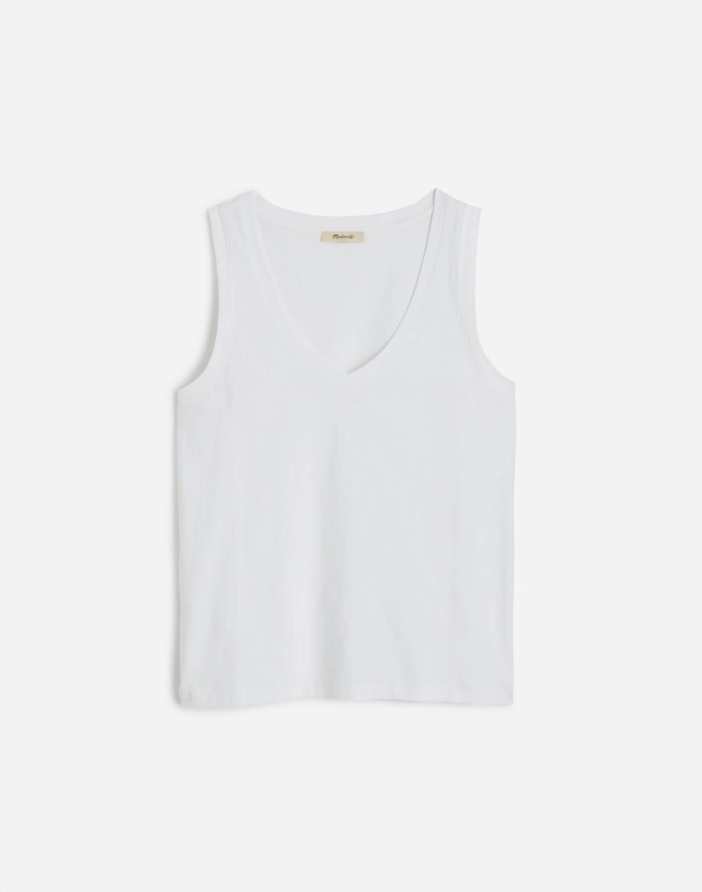Slub Relaxed V-Neck Tank Product Image