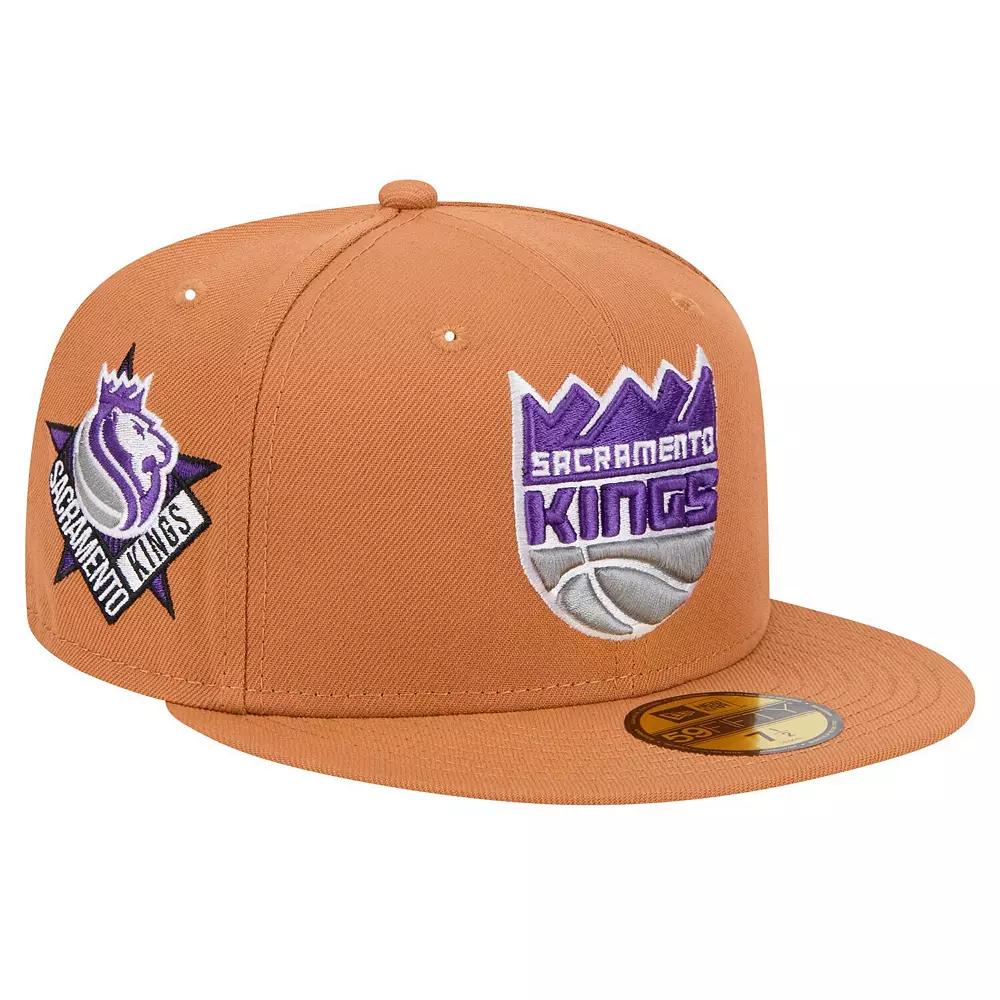 Men's New Era Tan Sacramento Kings Color Pack 59FIFTY Fitted Hat,  Product Image