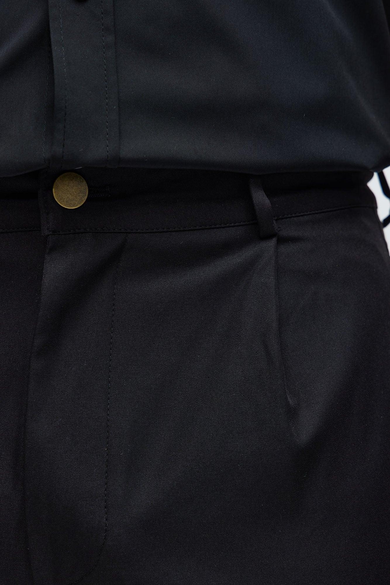 Straight Cross Me Studded Pants - Black Male Product Image