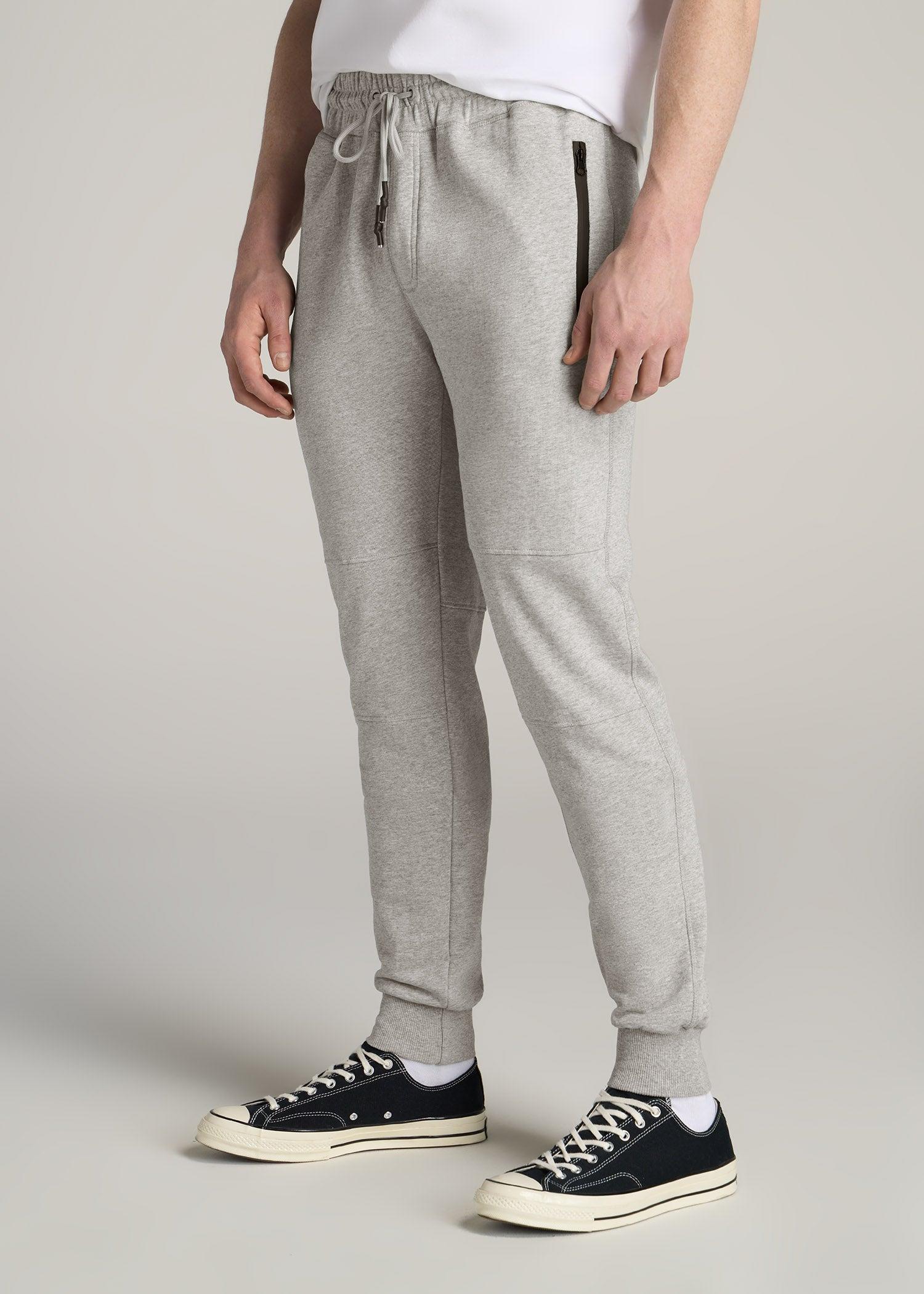 Wearever French Terry Joggers for Tall Men in Grey Mix Male Product Image