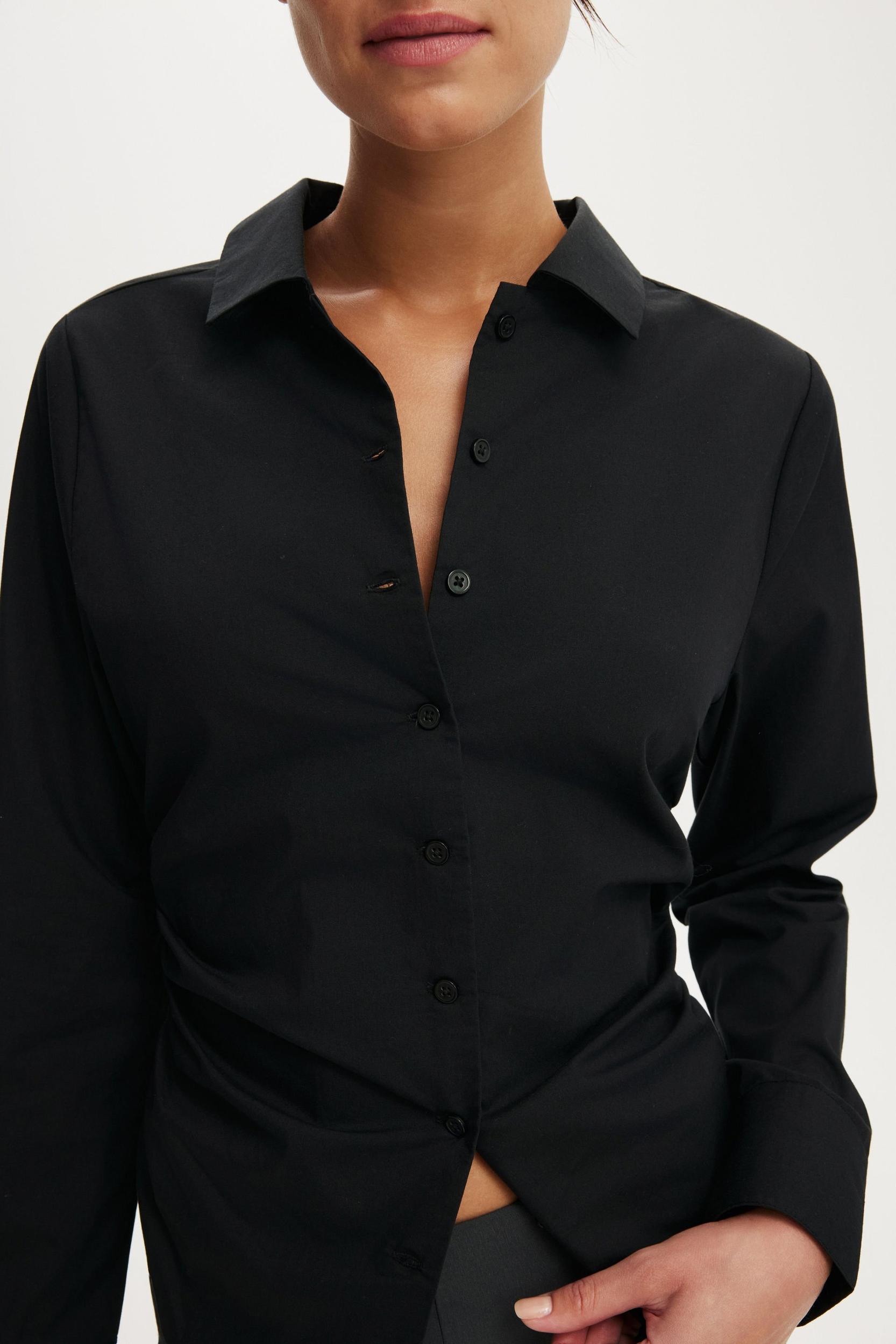 Peyton Gathered Long Sleeve Shirt Product Image