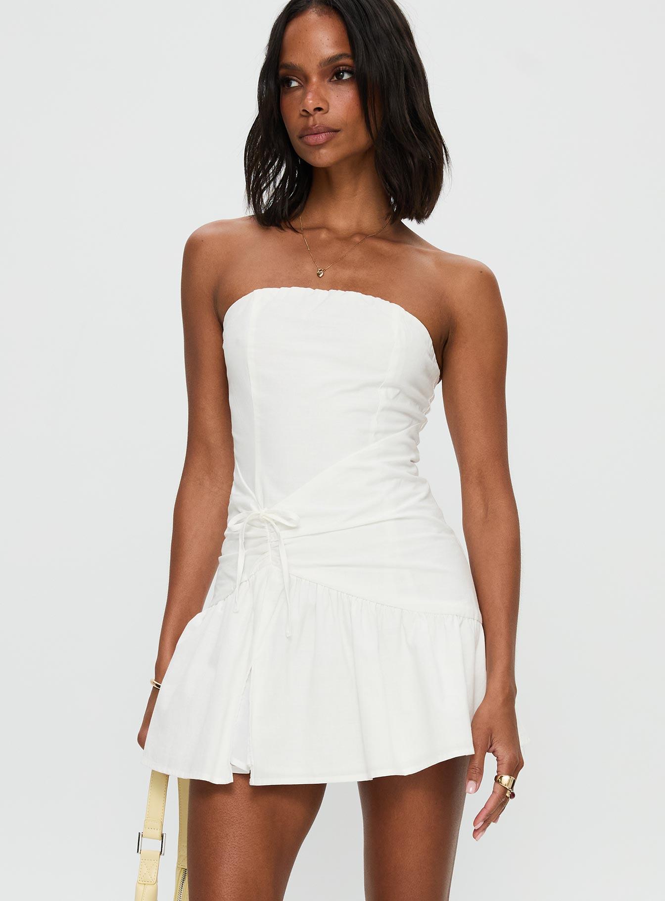 Archetype Strapless Mini Dress White Product Image