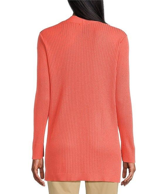 Jones New York Open Front Long Sleeve Ribbed Cardigan Product Image