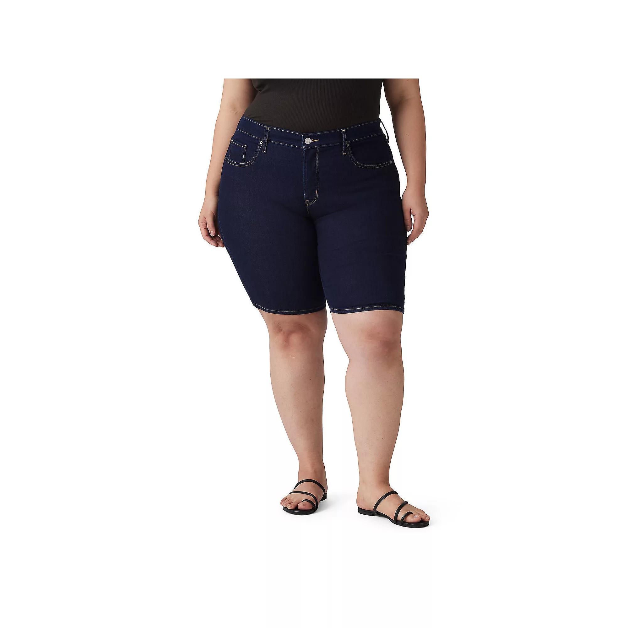 Plus Size Levi's® Classic Denim Bermuda Shorts, Women's, Size: 20 W, Darkest Product Image