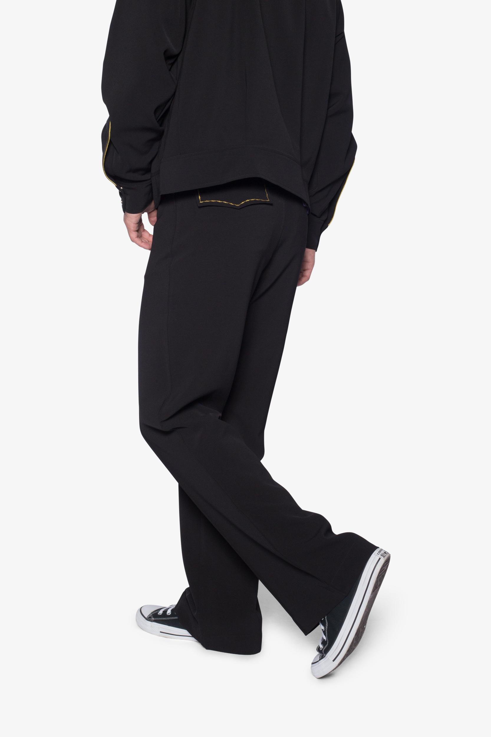 Western Stitch Trouser Pants - Black/Gold Product Image