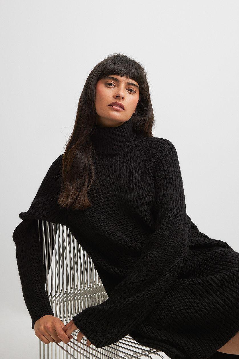 Knitted Sweater Dress Offwhite Product Image