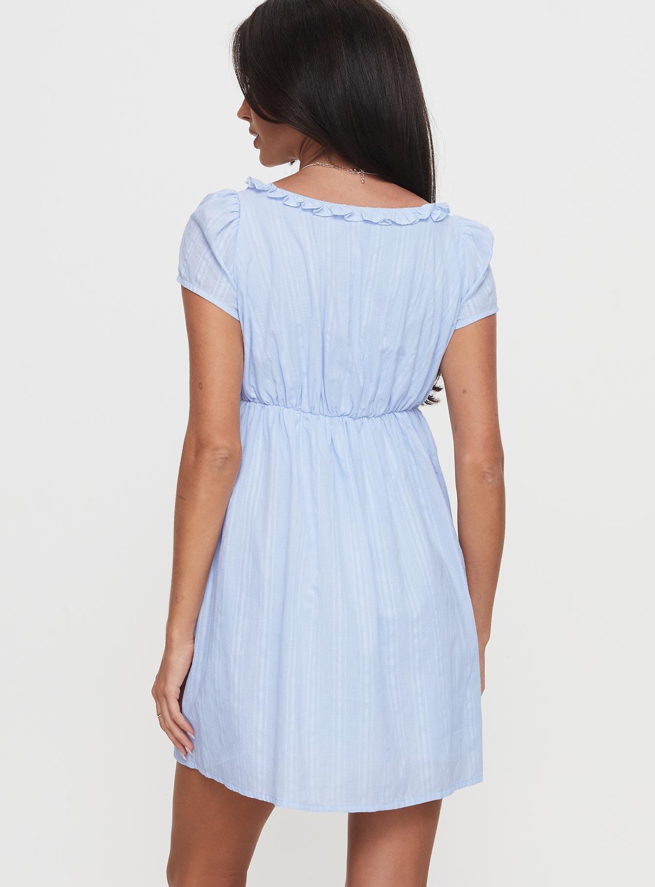 Monsterrat Mini Dress Blue Product Image