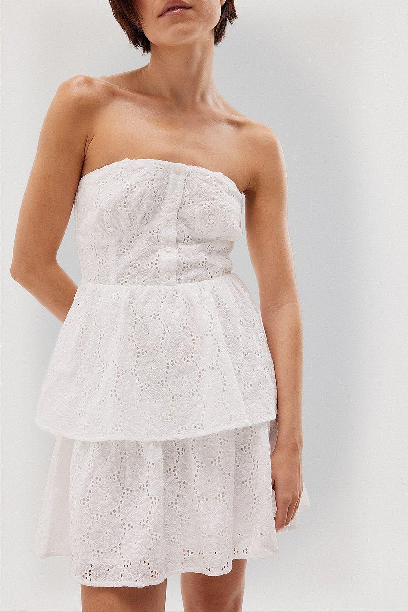 Anglaise Bandeau Frill Mini Dress Product Image