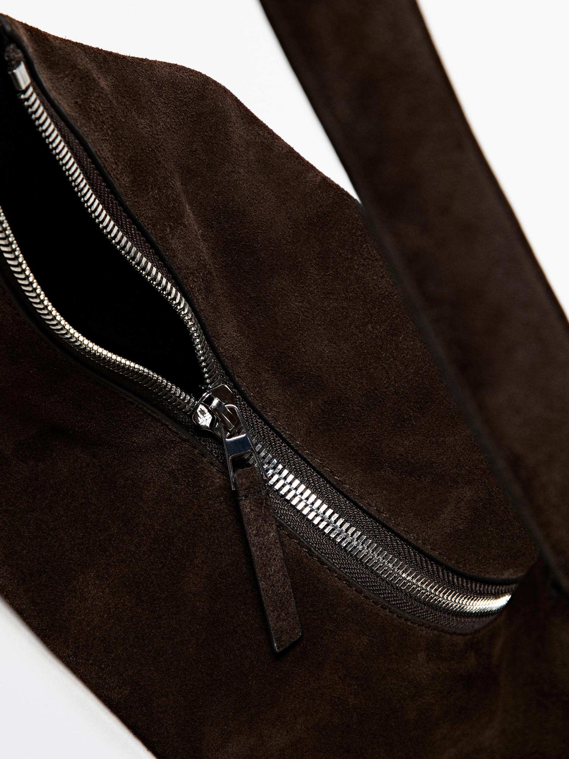 Medium-sized split suede bag Product Image