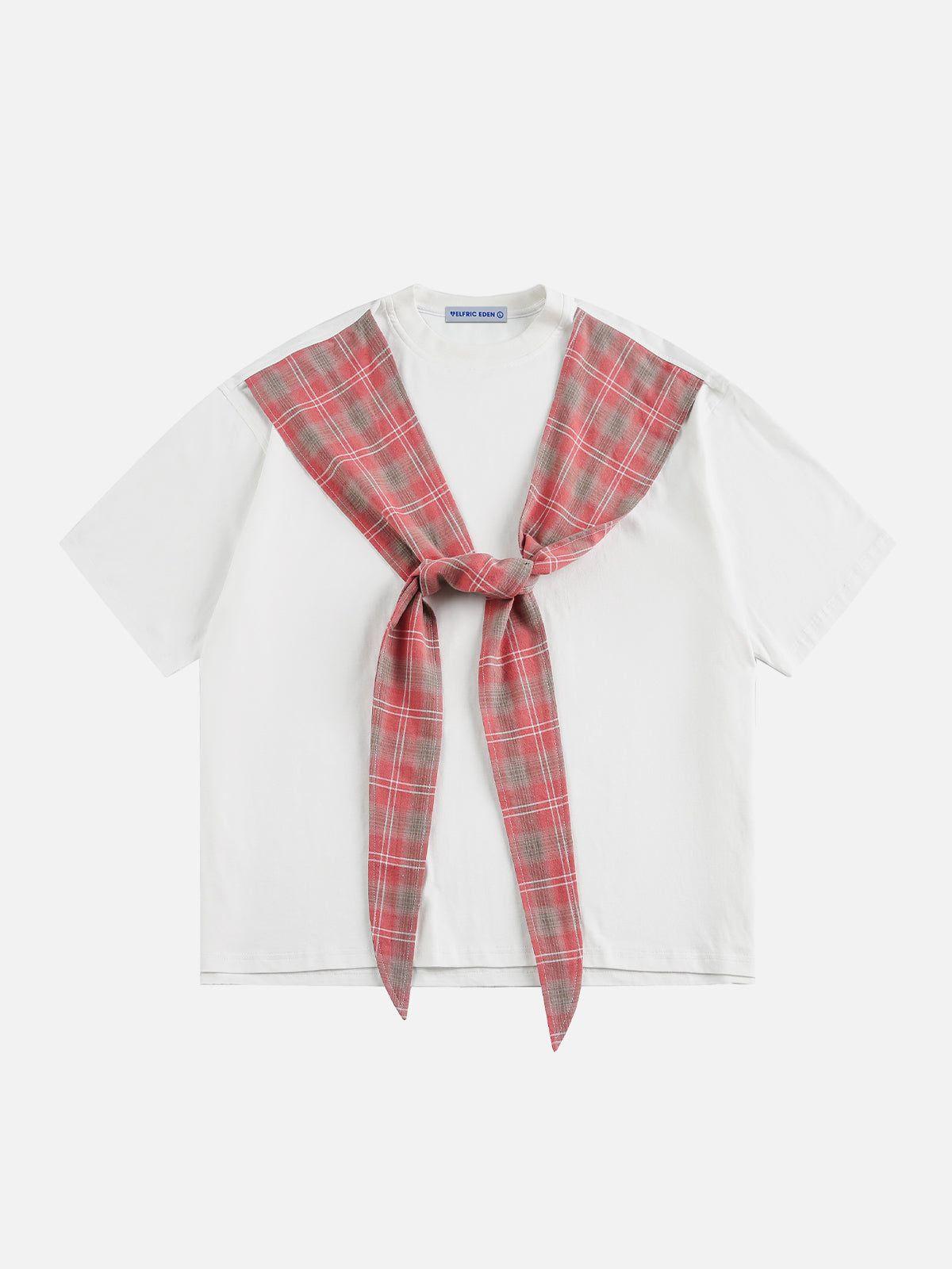 Aelfric Eden Plaid Patchwork Tee Product Image