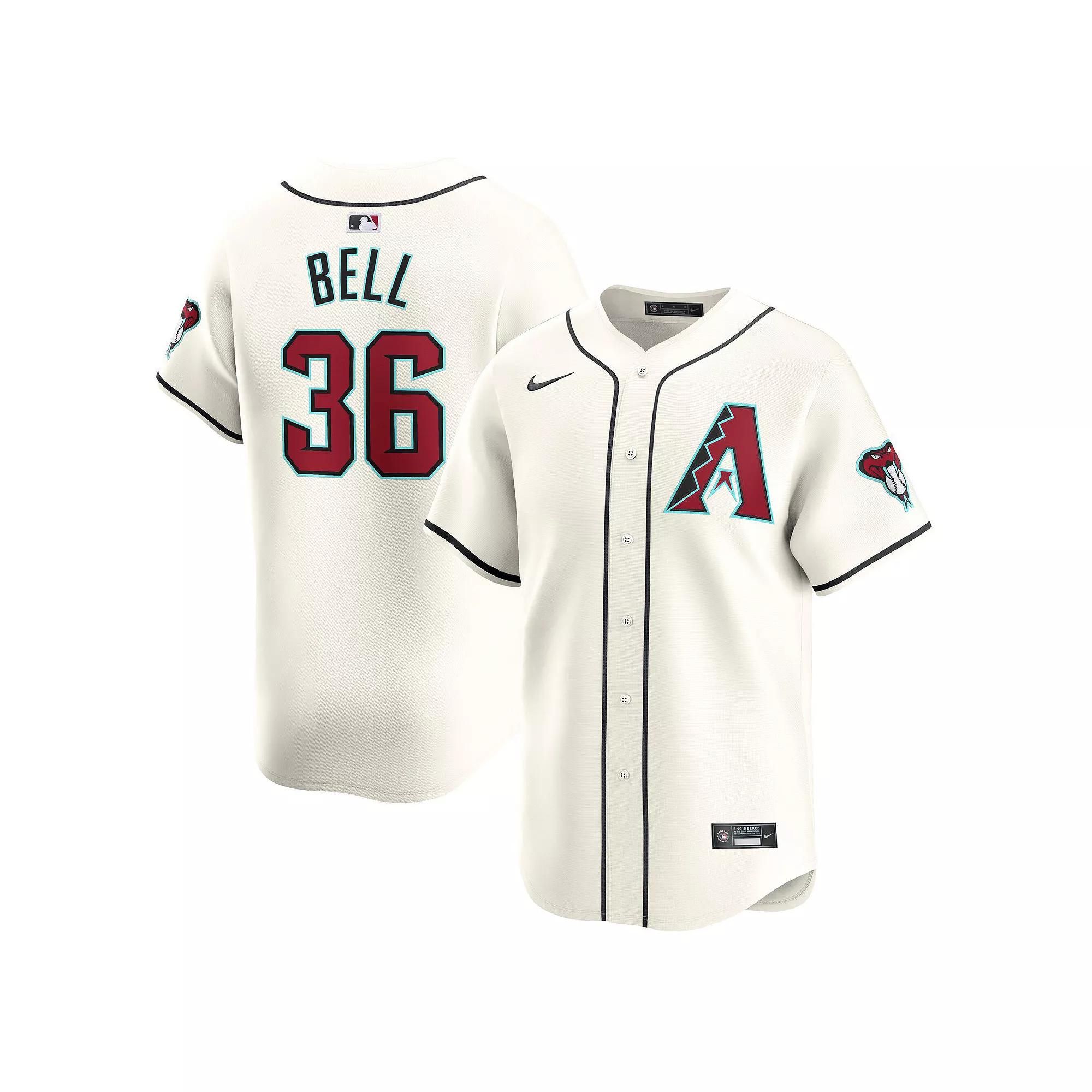 Men's Nike Josh Bell White Arizona Diamondbacks Home Limited Player Jersey, Size: Small Product Image