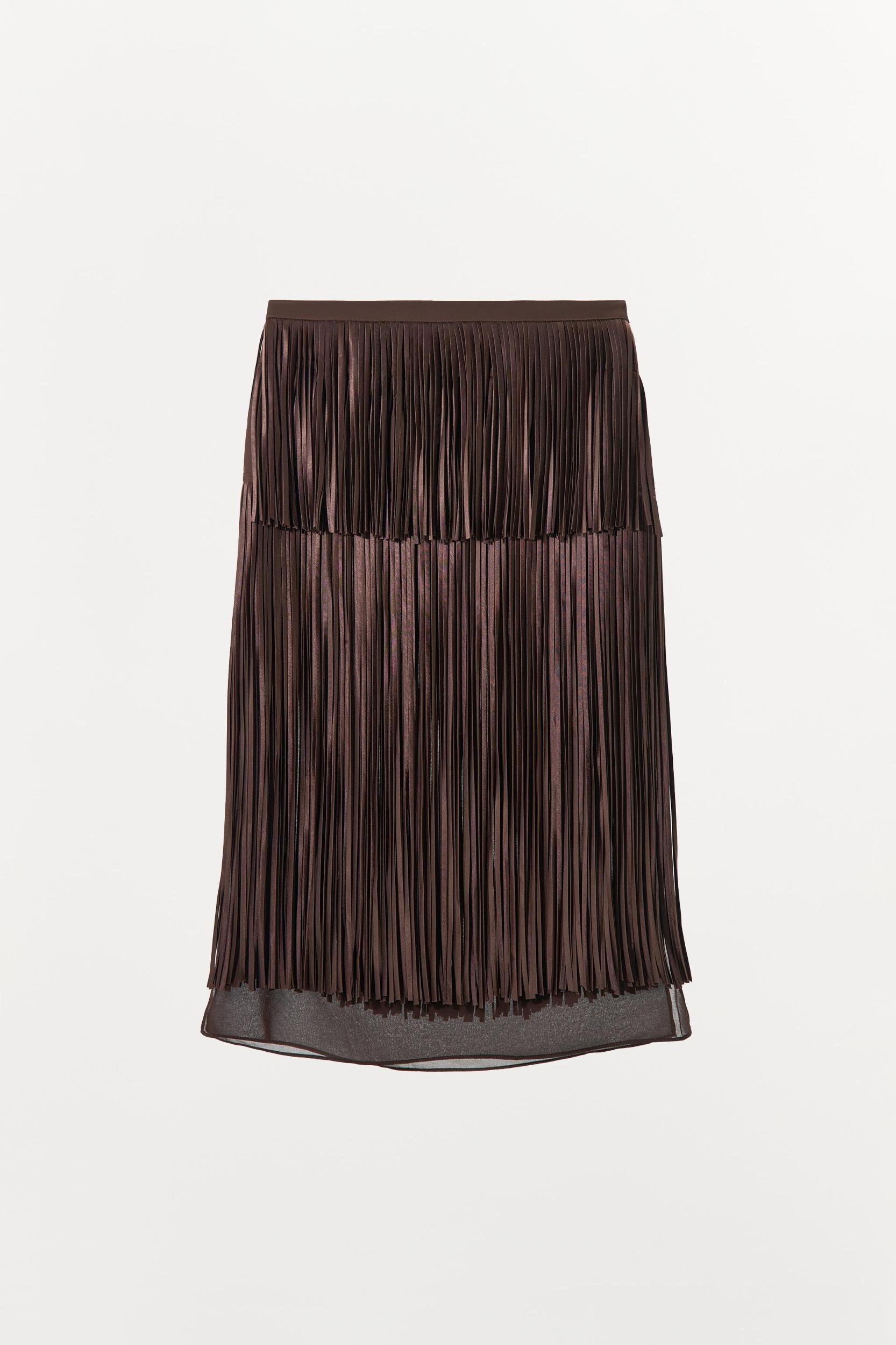 FRINGED MIDI SKIRT Product Image