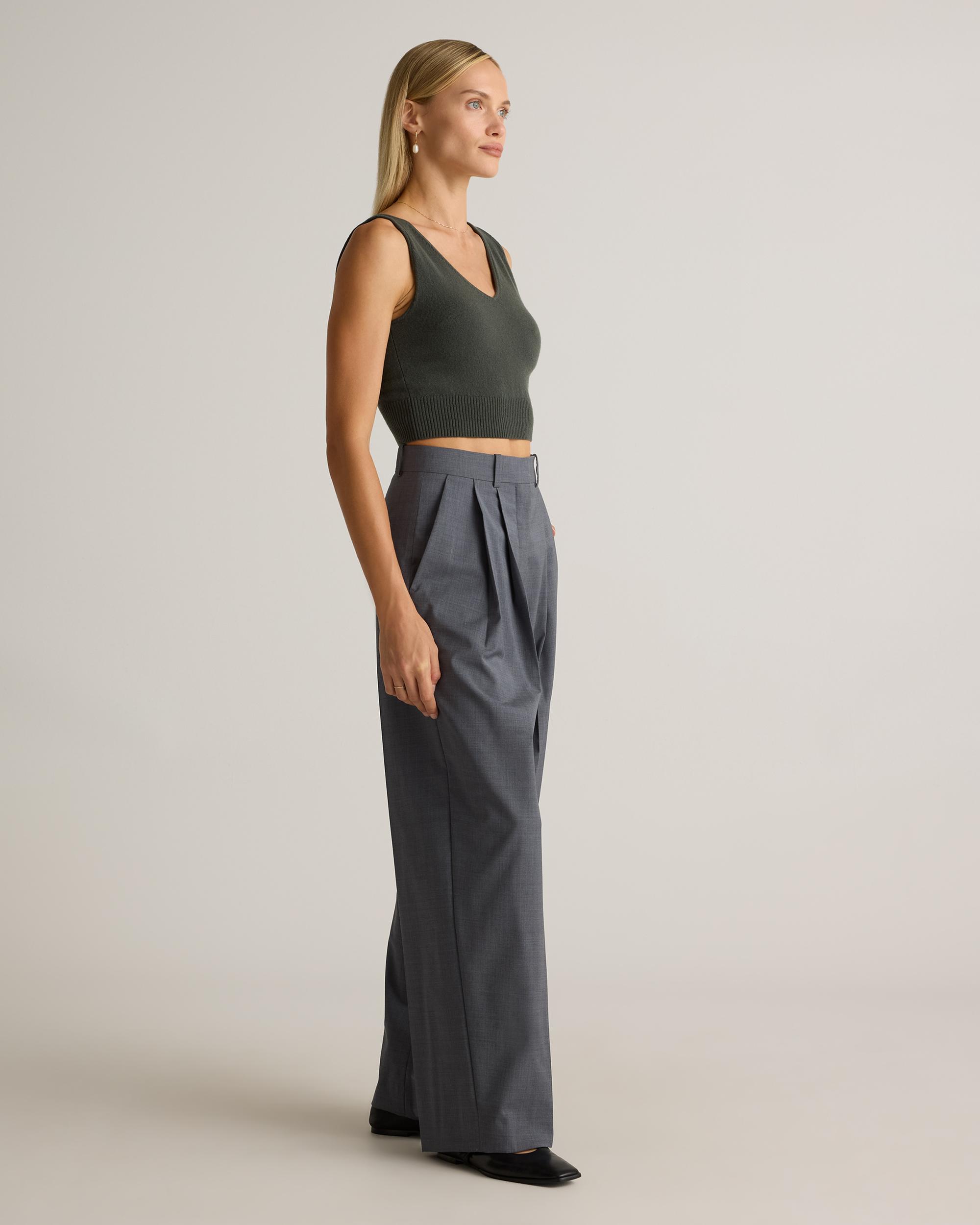 Quince | Women's Mongolian Cashmere Cropped Tank Top Product Image
