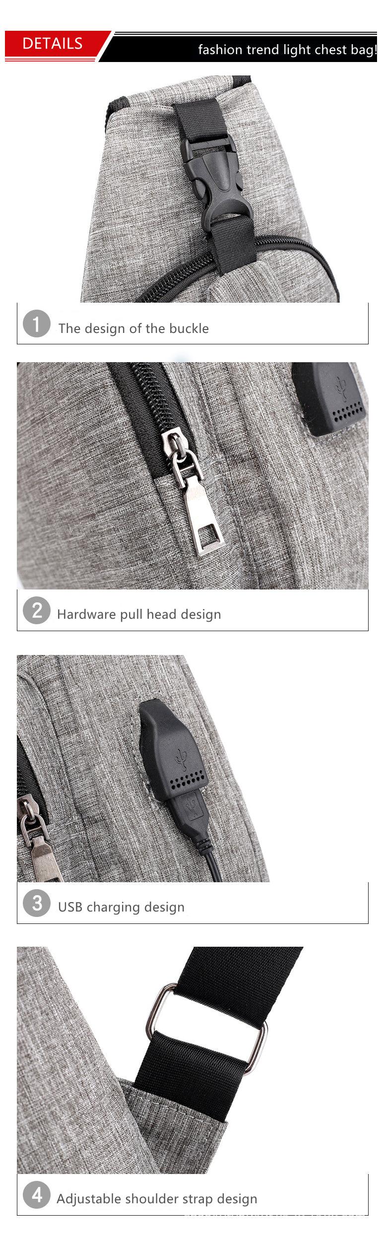 Lior Shoulder Crossbody Backpack With USB Cable Product Image