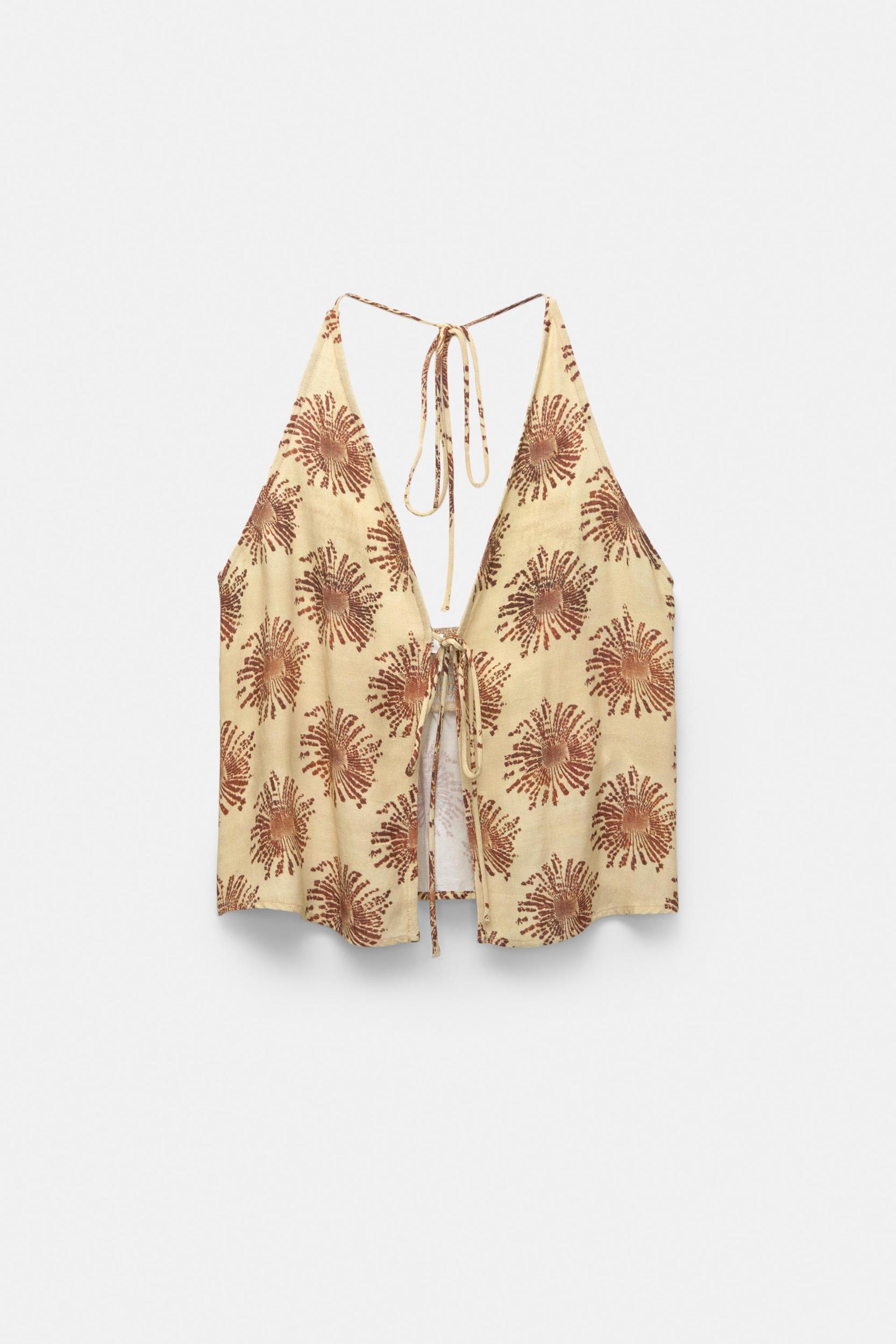 Printed halter top Product Image