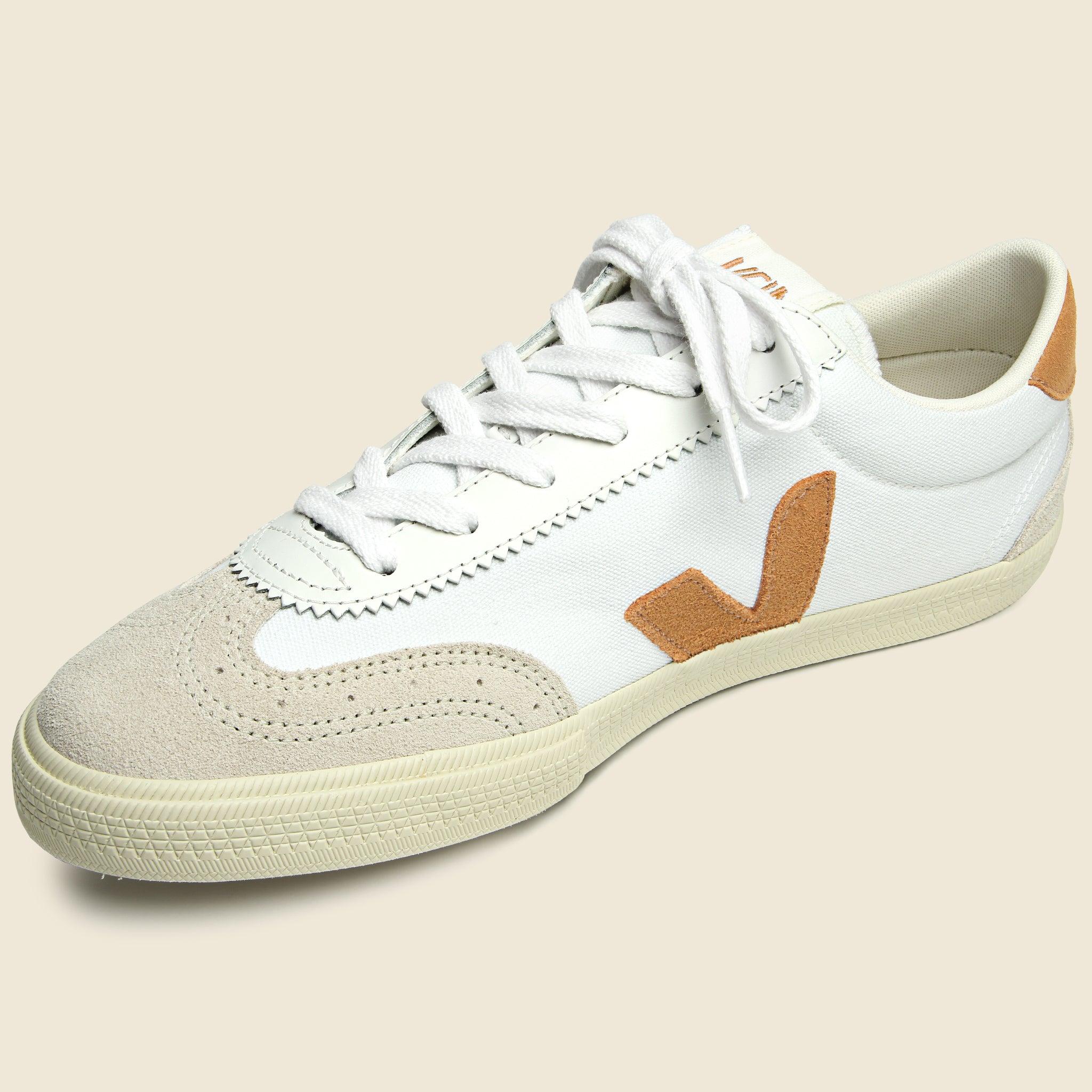 Volley Canvas Sneaker - White Umber Product Image