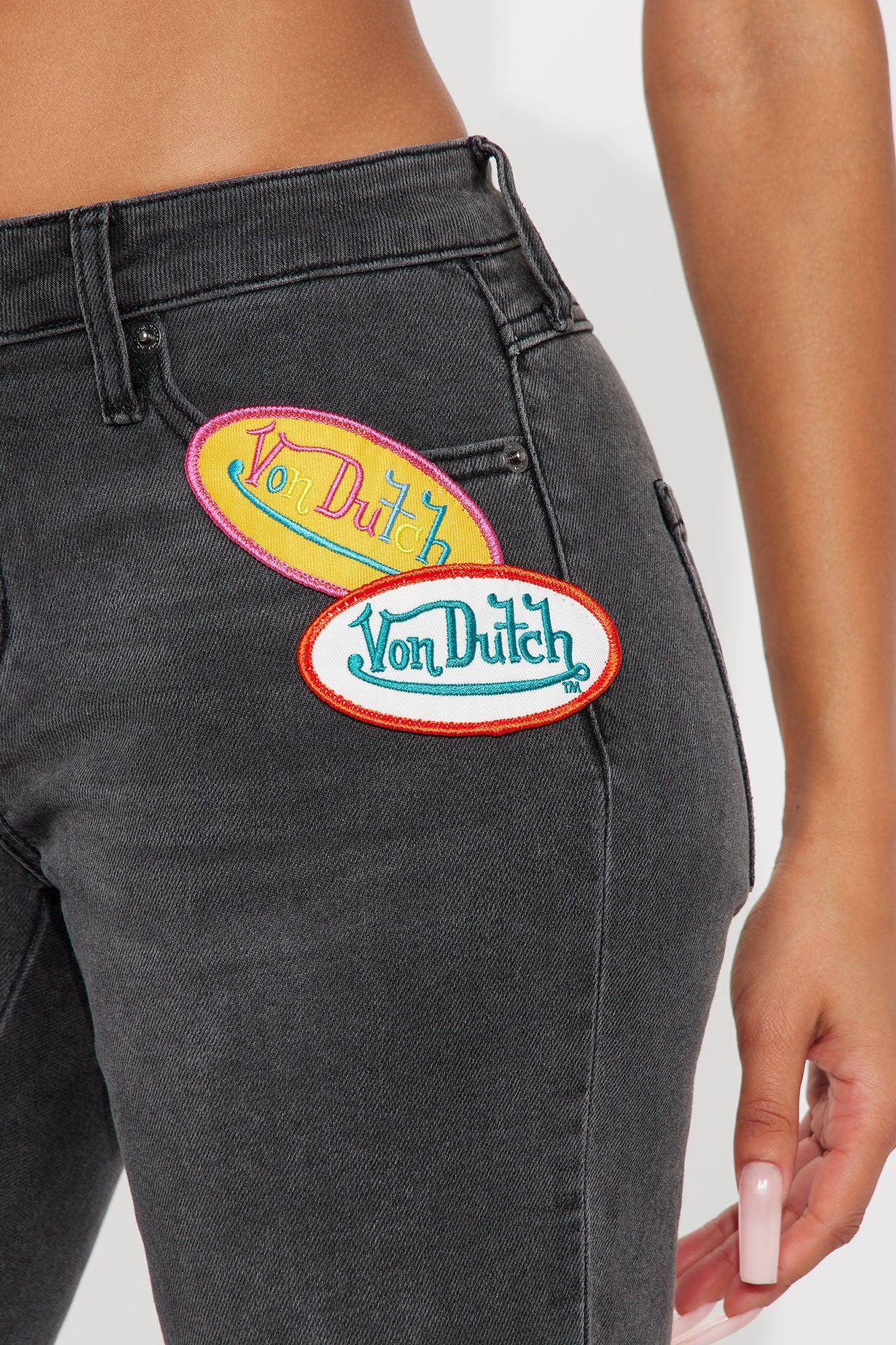 Von Dutch Originals Low Rise Bootcut Jeans - Black Wash Female Product Image