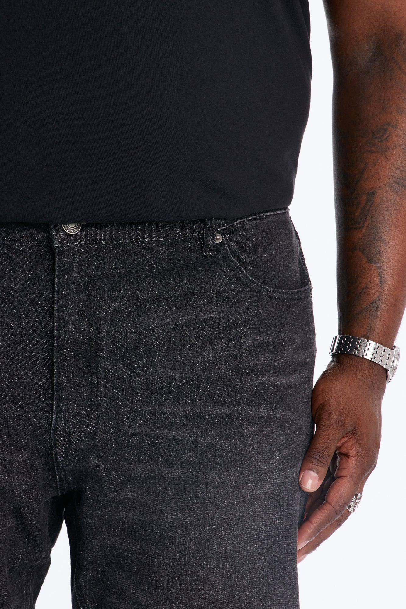Essential Stacked Skinny Flare Stretch Jean - Black Wash Male Product Image