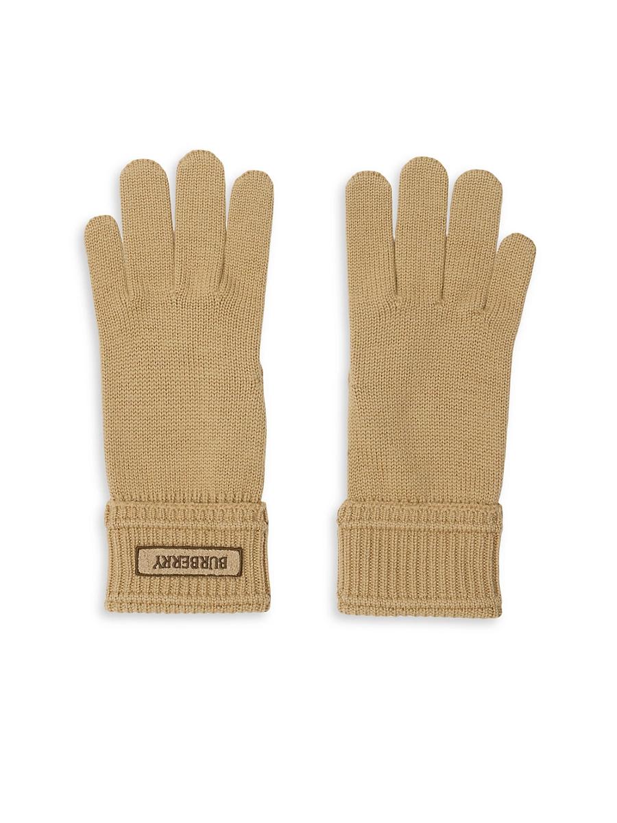 Men's Wool Knit Logo Gloves Product Image