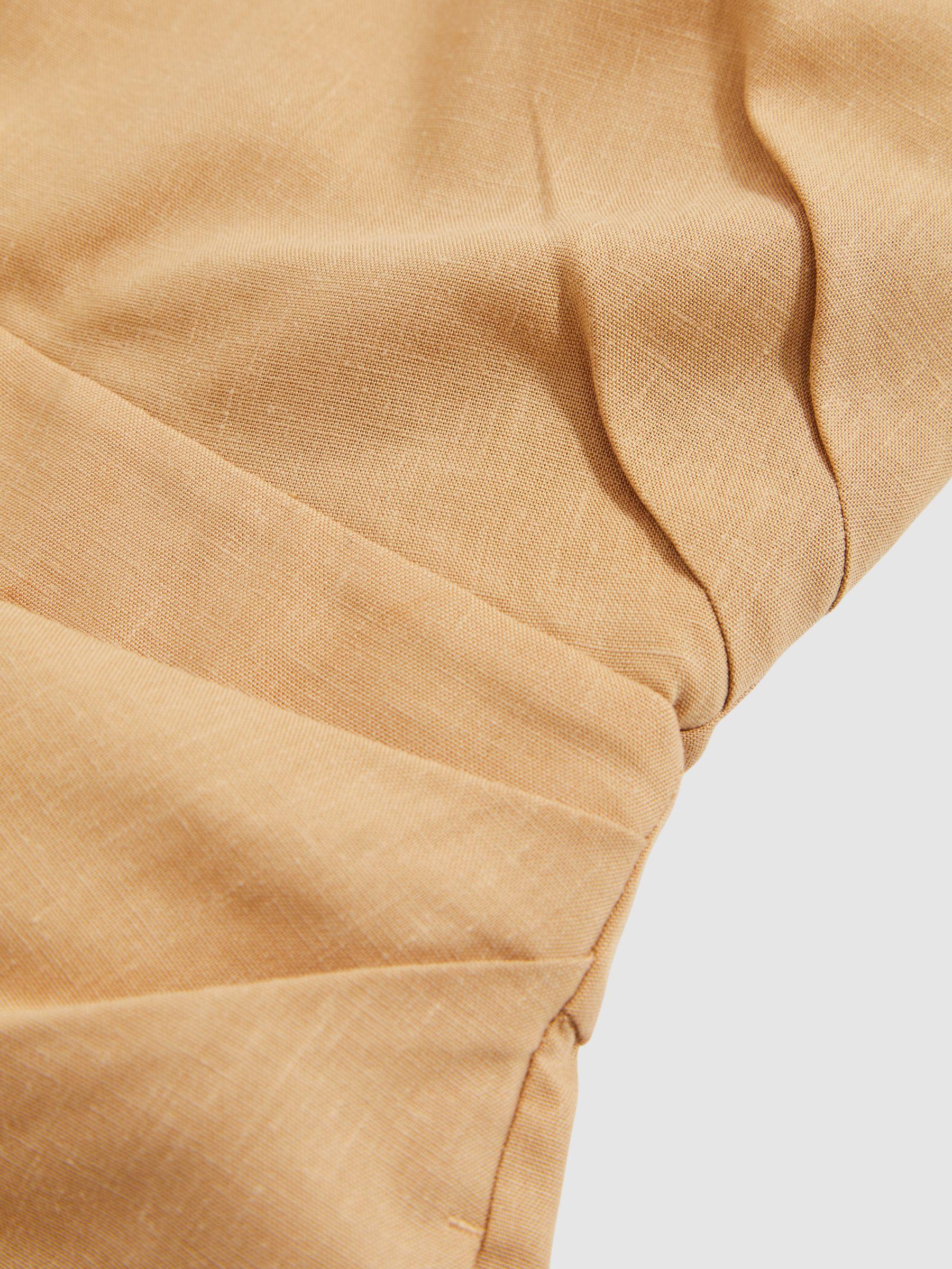 Lyocell Cotton Halter Skort Playsuit in Camel Product Image