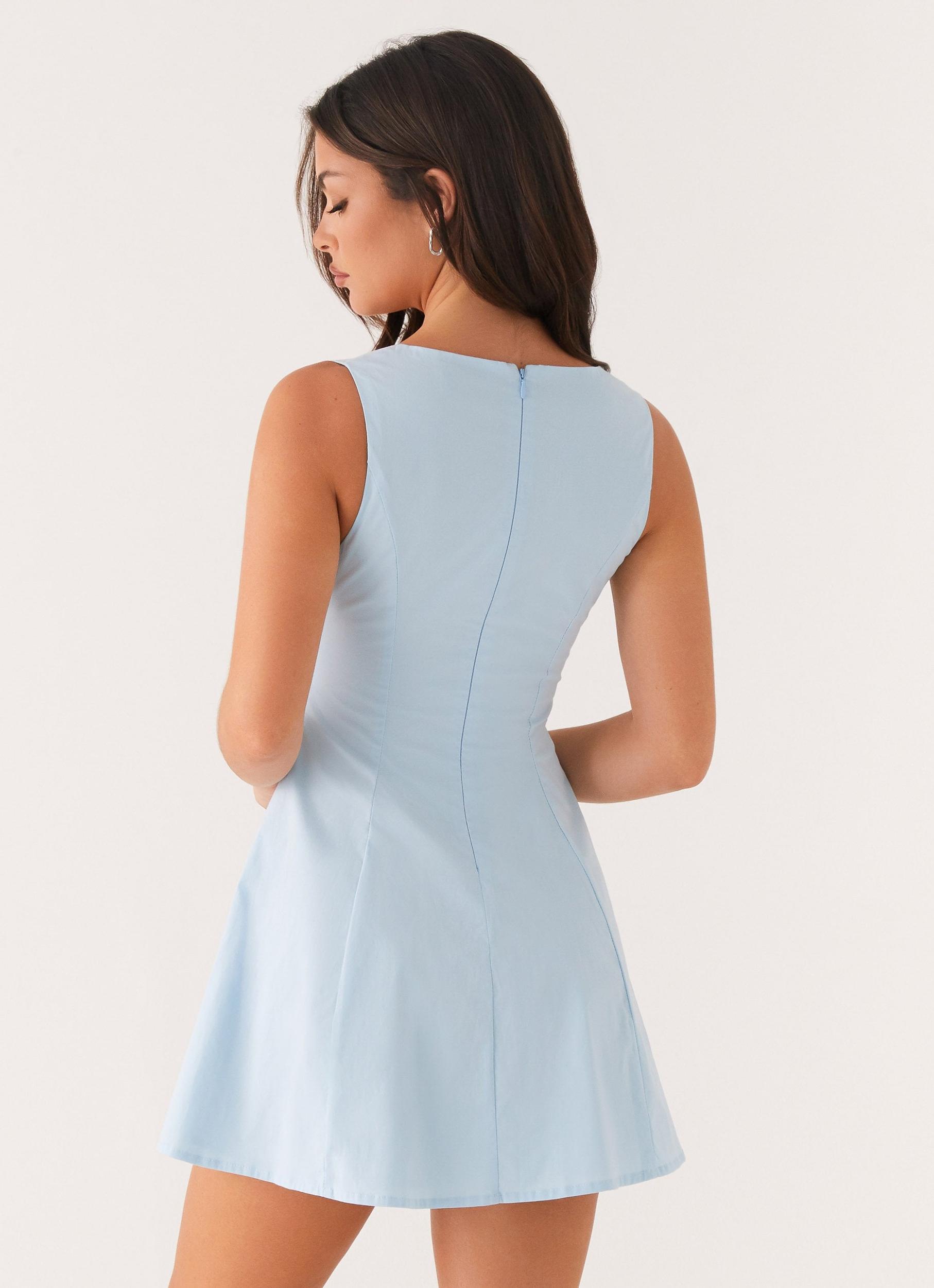 Drew Mini Dress - Blue Product Image