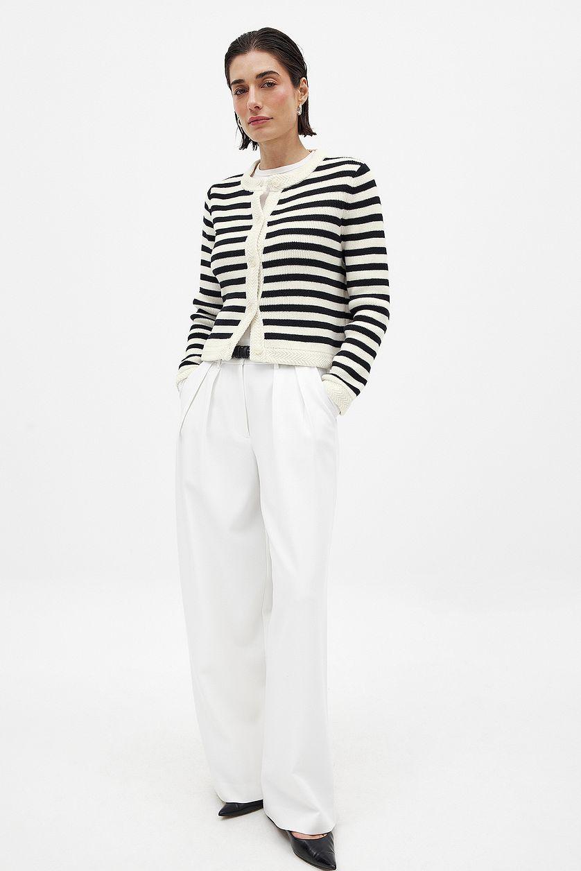 Striped Knitted Cardigan Product Image
