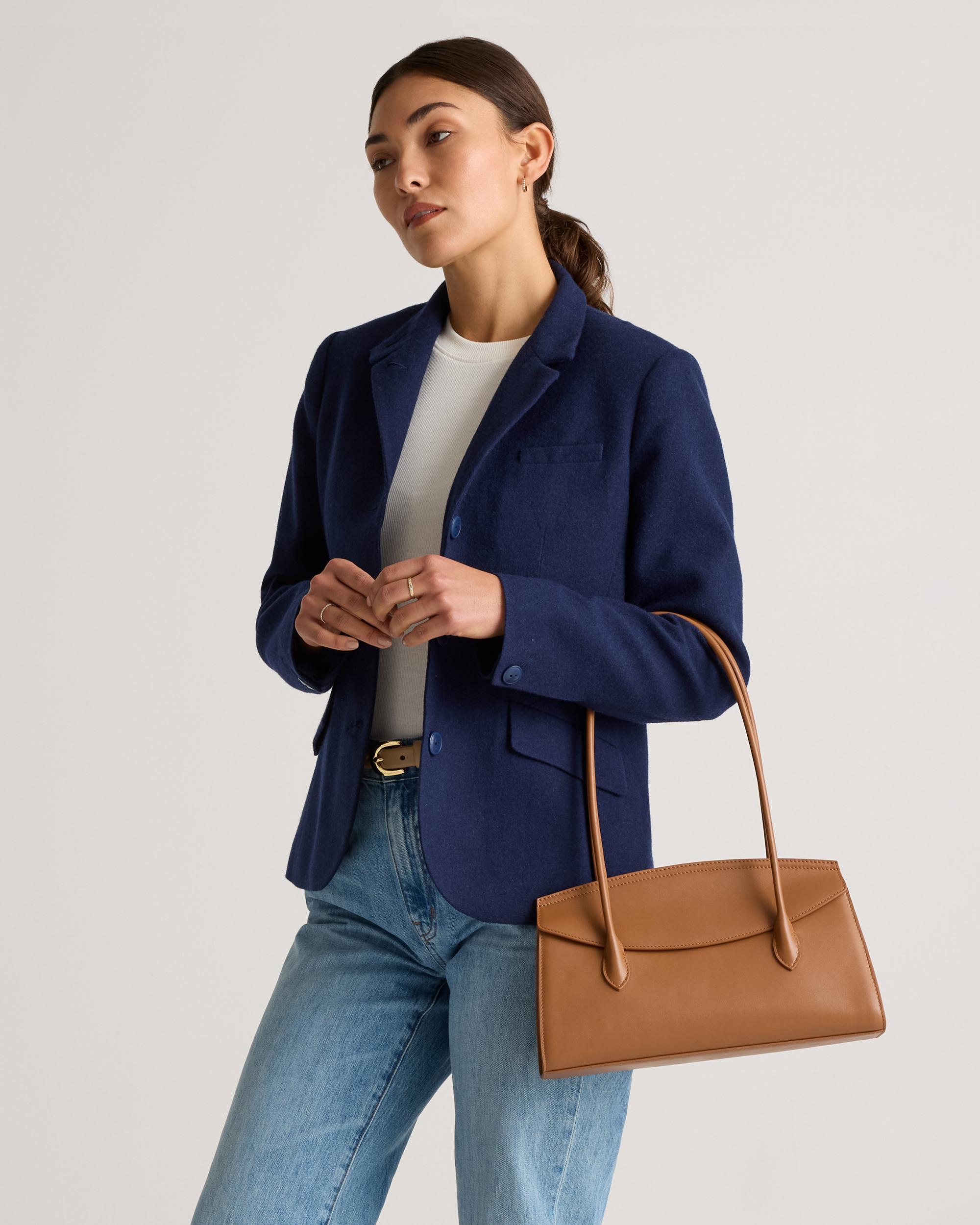 Quince | Women's Italian Leather Double Strap Shoulder Bag Product Image