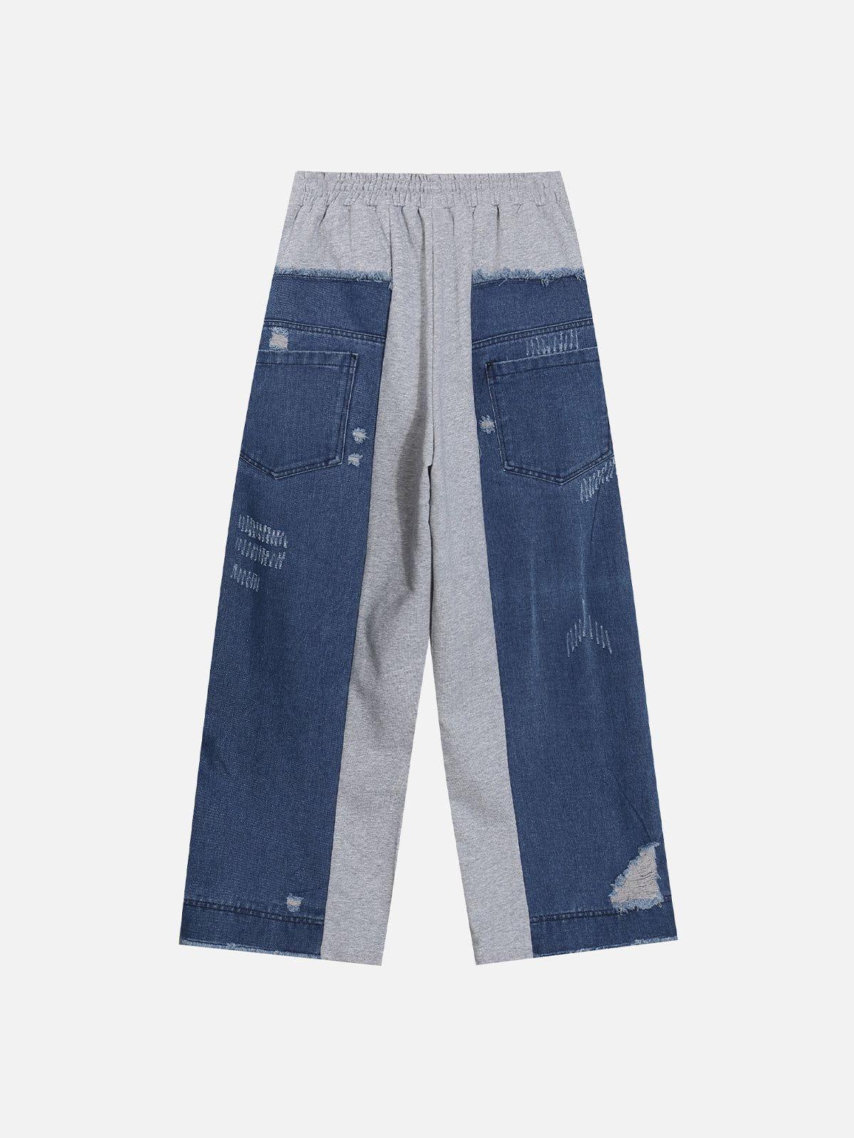 Aelfric Eden Denim Patchwork Sweatpants Product Image
