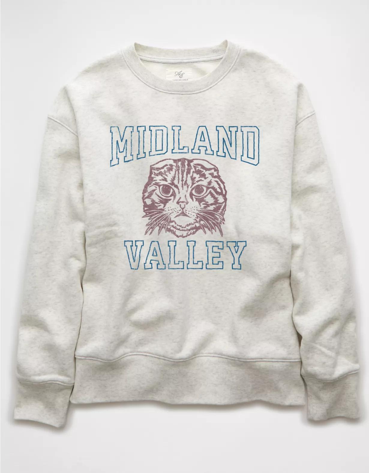 AE Everyday Luxe Destination Graphic Crew Neck Sweatshirt Product Image