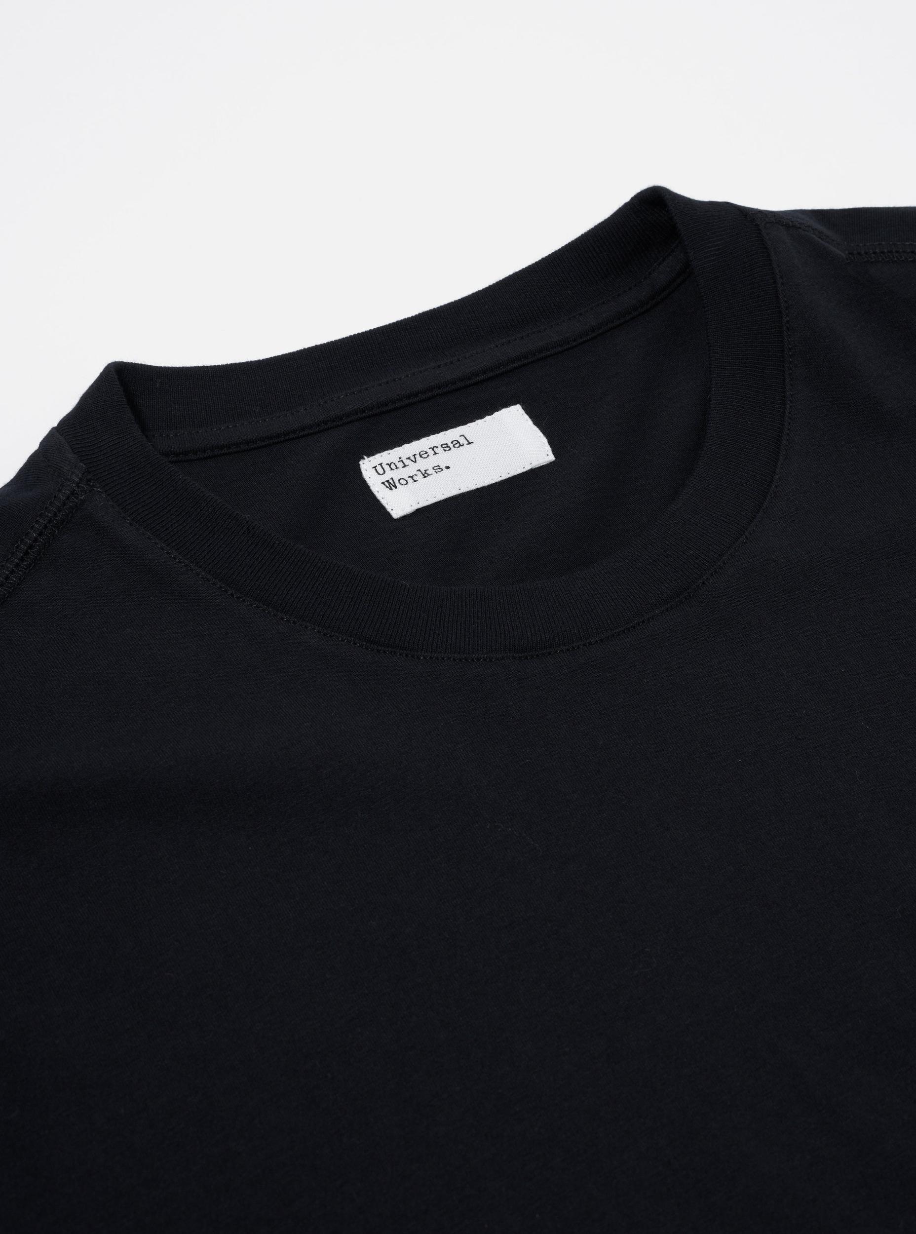 Black Organic Jersey Print Pocket Tee Product Image