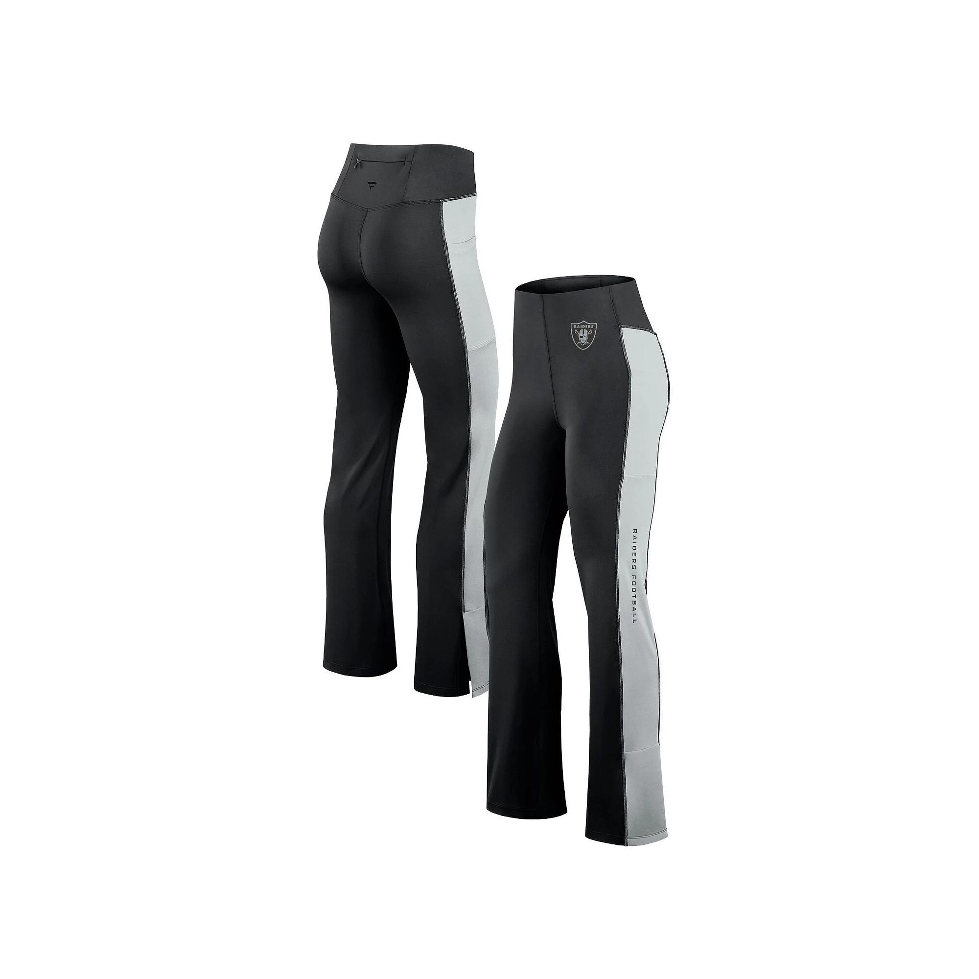 Women's Fanatics Black Las Vegas Raiders Studio Fitted Flared Leggings, Size: Medium, Lvr Black Product Image