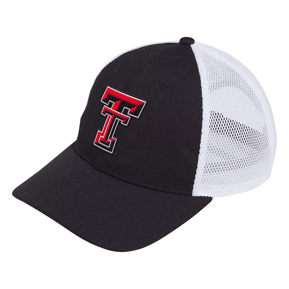 Men's adidas Black Texas Tech Red Raiders Mascot Slouch Trucker Adjustable Hat Product Image