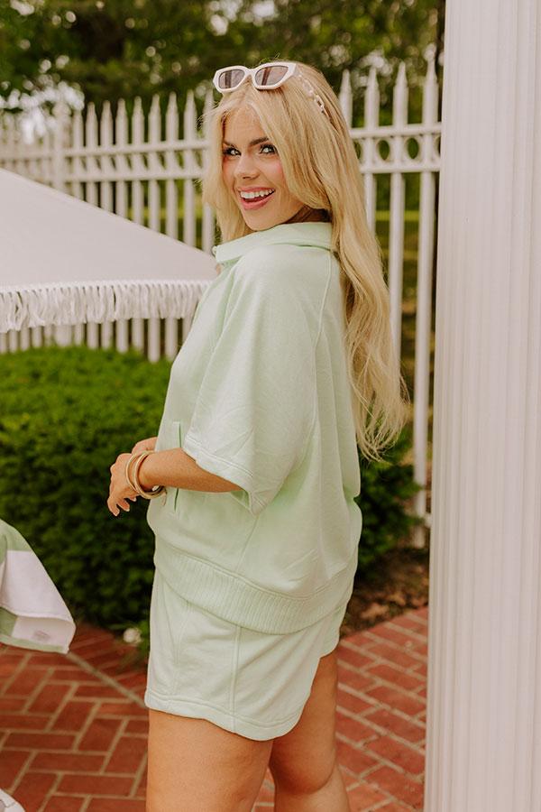 Casual Ease Sweatshirt in Mint Curves Product Image