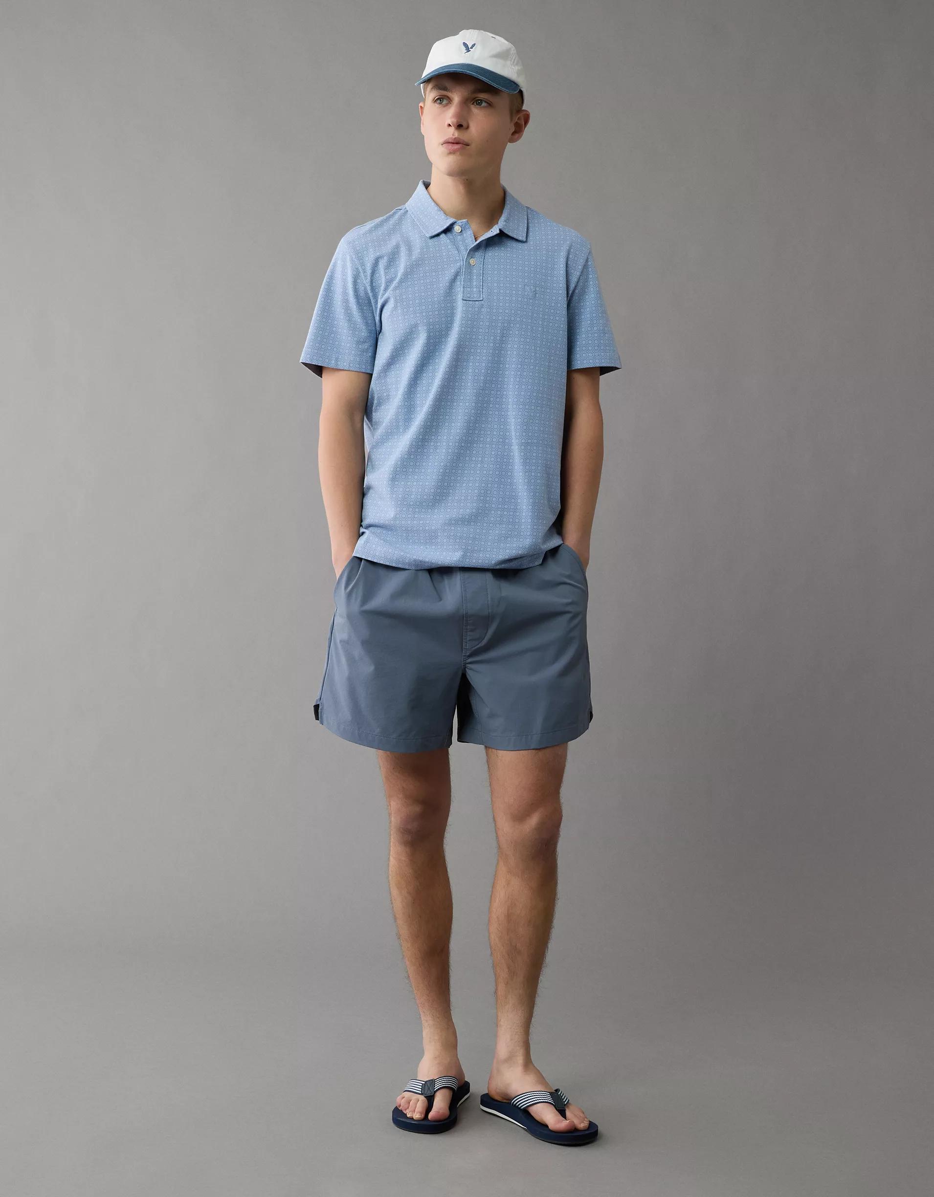 AE 24/7 Club Logo Printed Polo Shirt Product Image