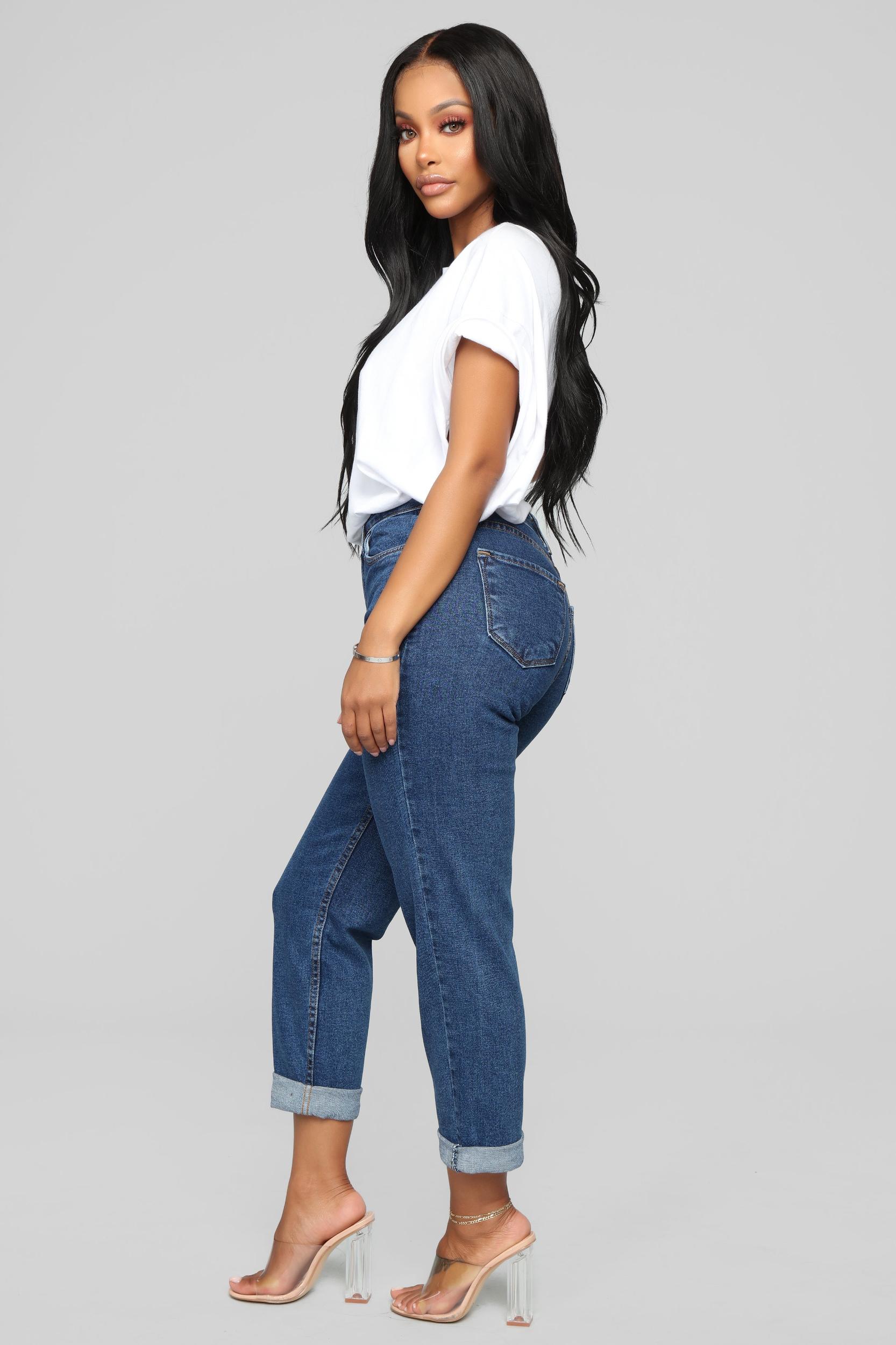 I Got It From My Mama Jeans - Dark Denim Product Image