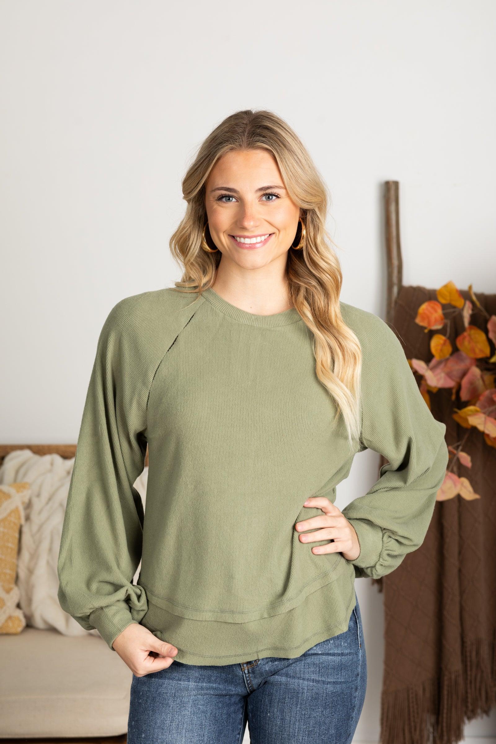 Casual Cutout Long Sleeve Knit Top Product Image