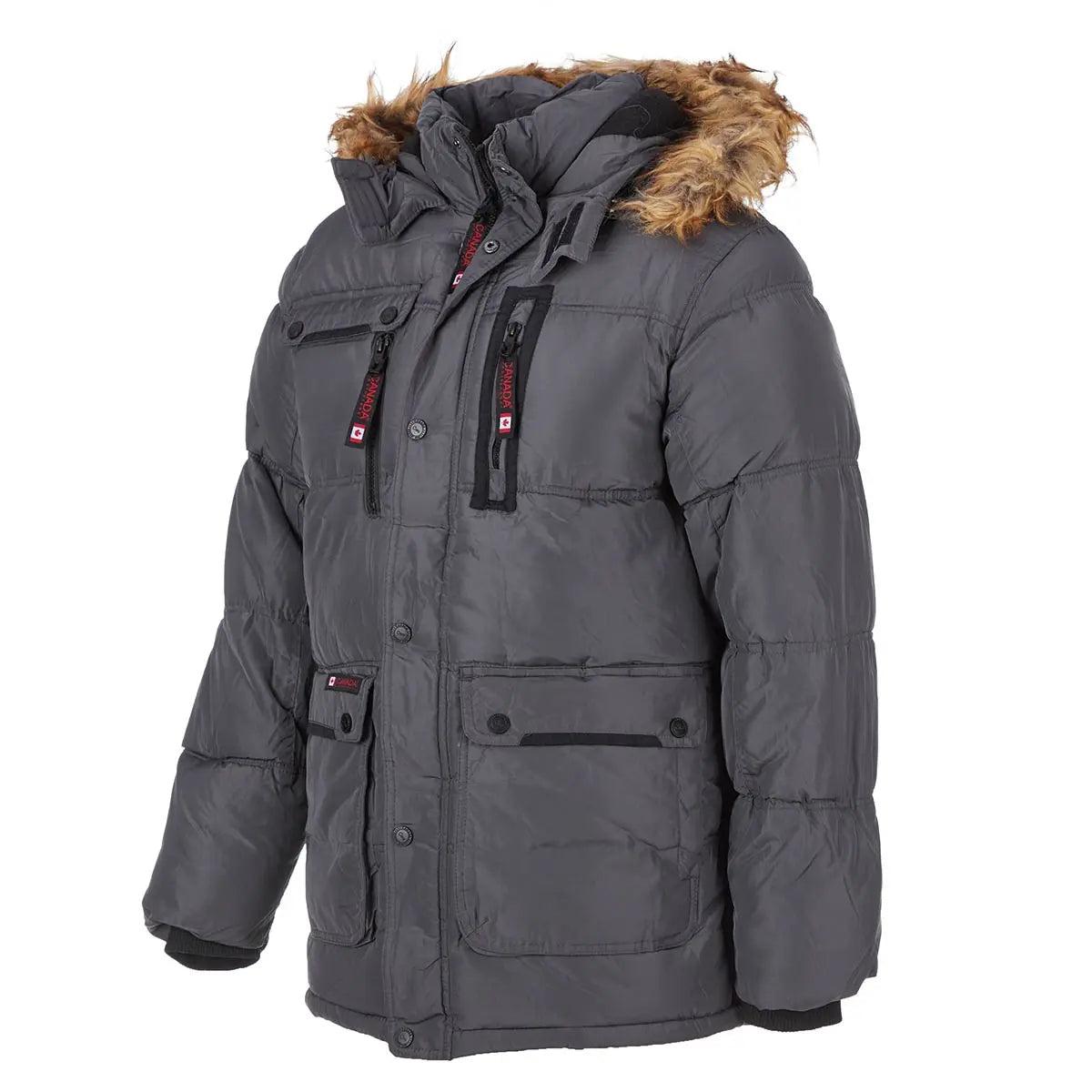 Canada Weather Gear Men's Fur Hooded Puffer Jacket Product Image
