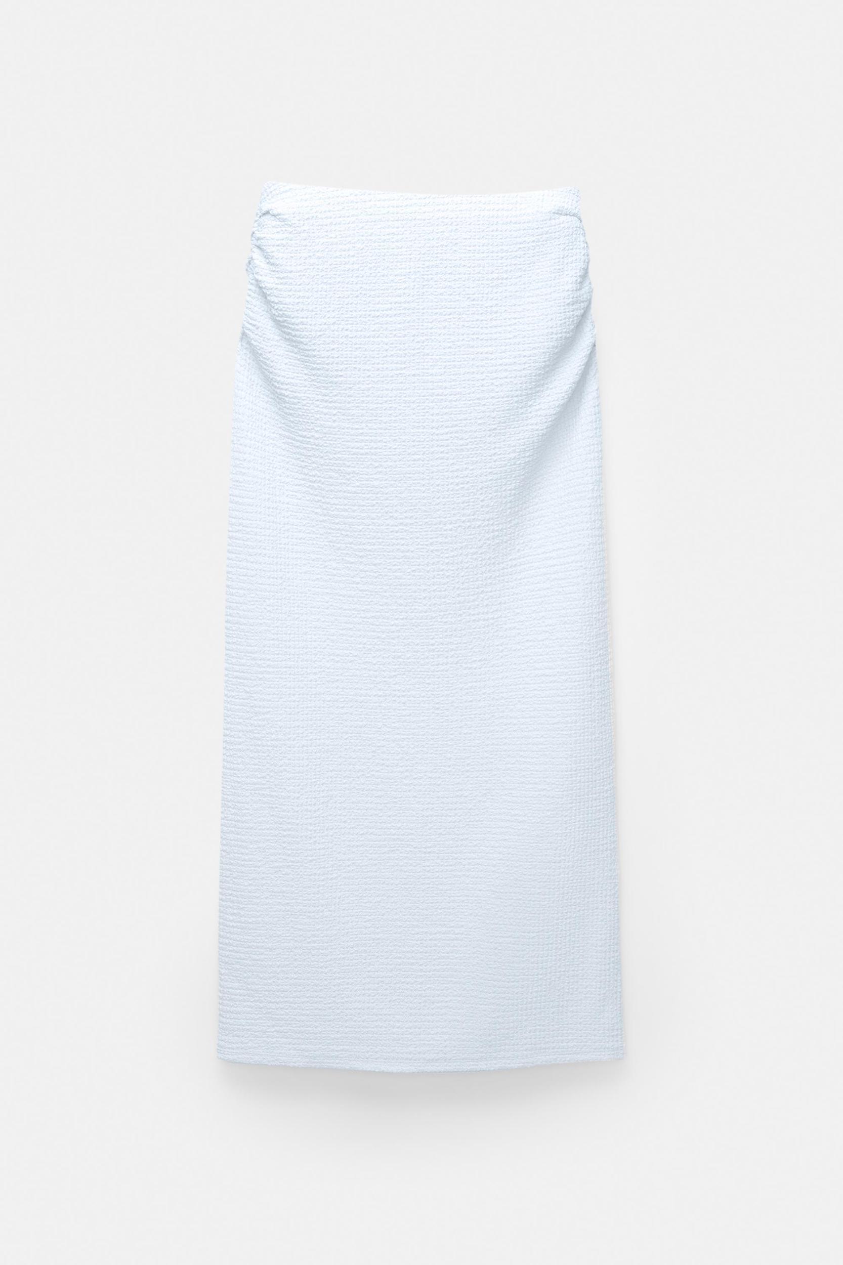 Midi skirt with gathered waist Product Image